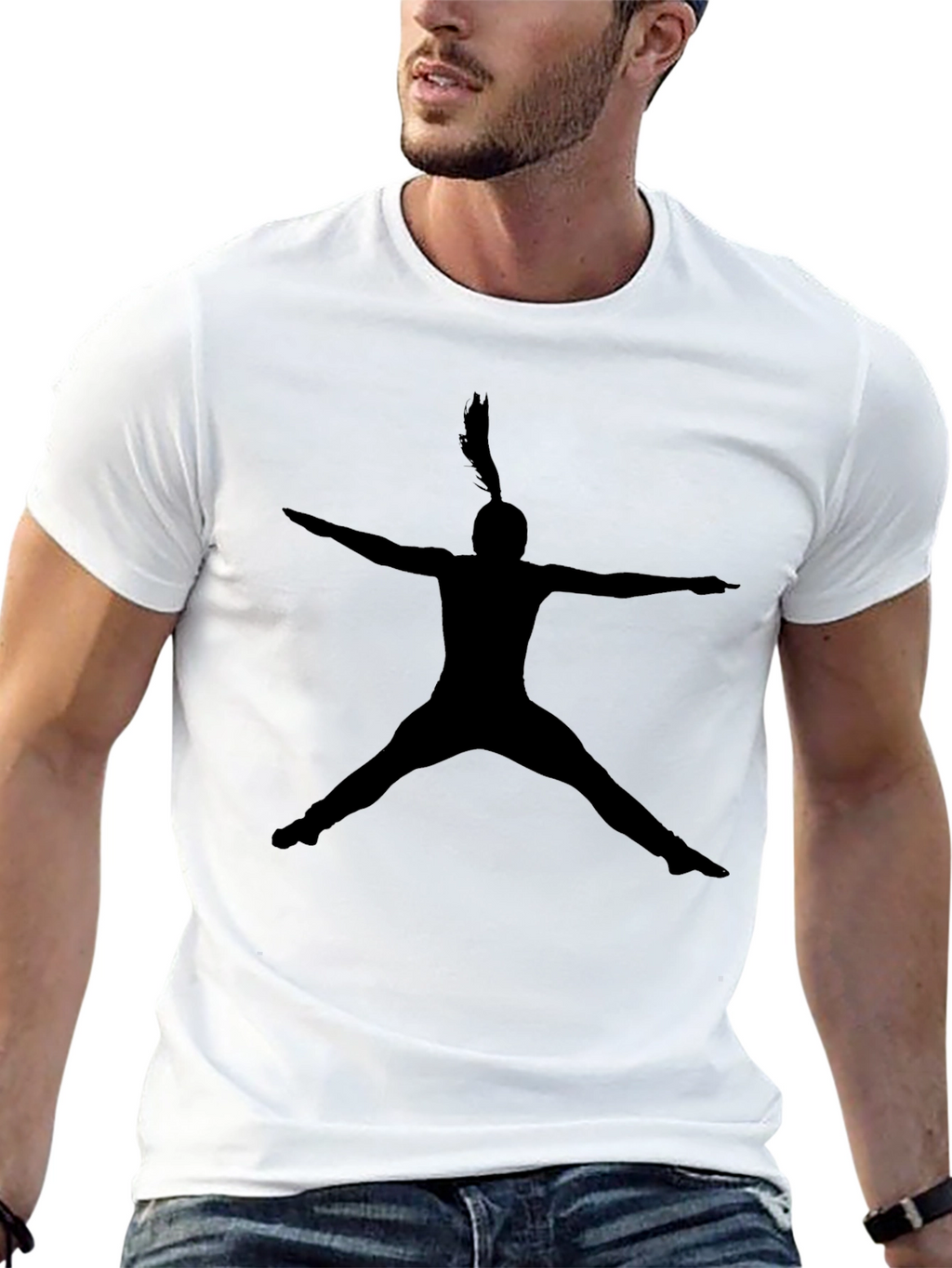 Silhouette Dancer Tee - Black Graphic T-Shirt