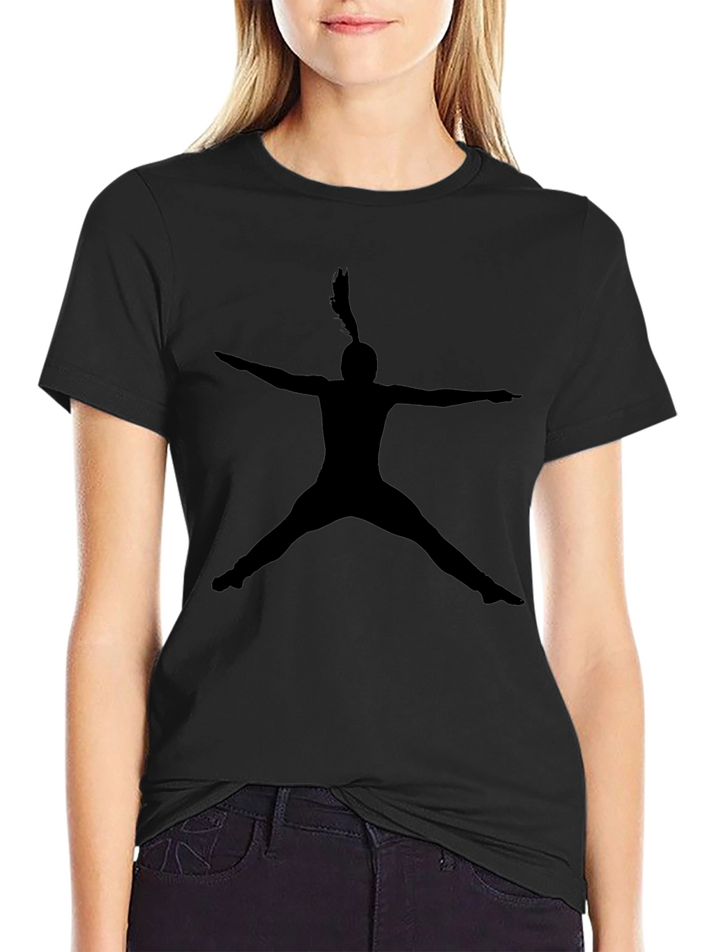 Silhouette Dancer Tee - Black Graphic T-Shirt