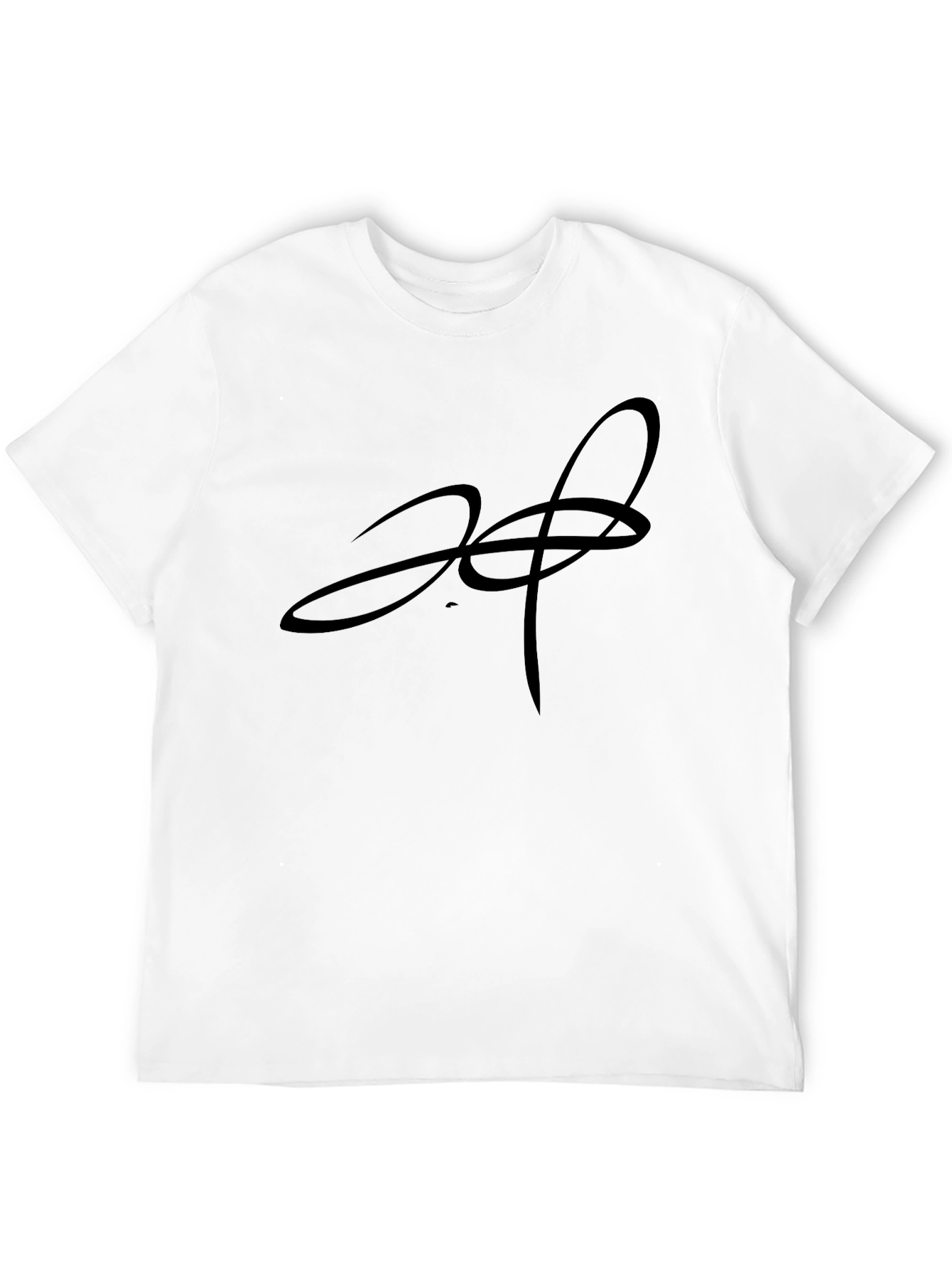 Abstract Graphic Print Black T-Shirt - Casual Style