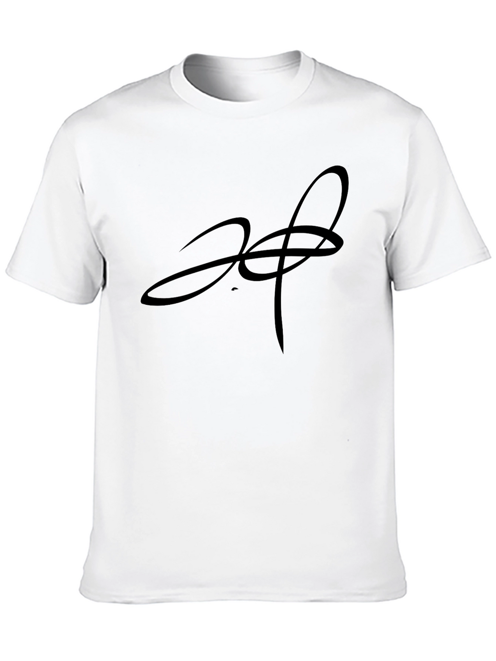 Abstract Graphic Print Black T-Shirt - Casual Style