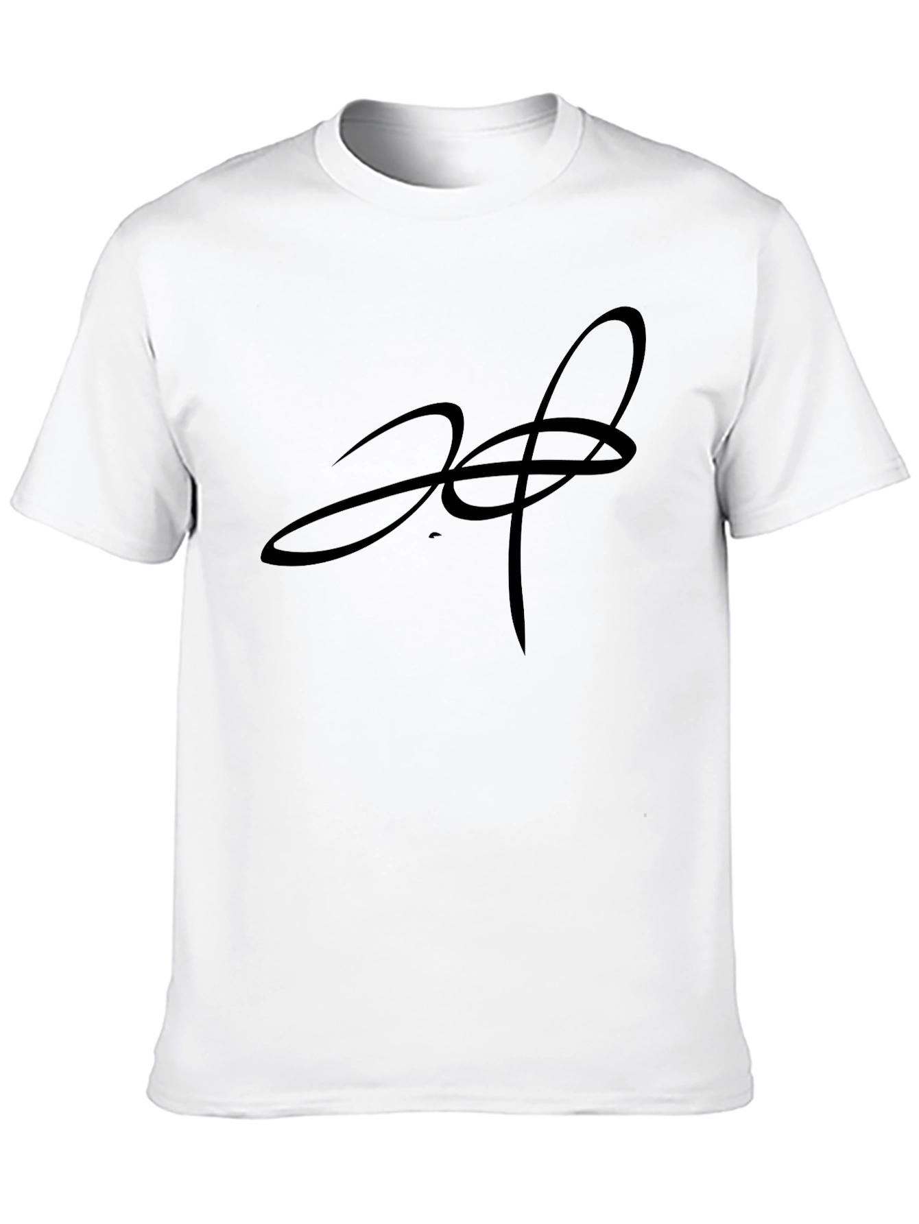Abstract Graphic Print Black T-Shirt - Casual Style