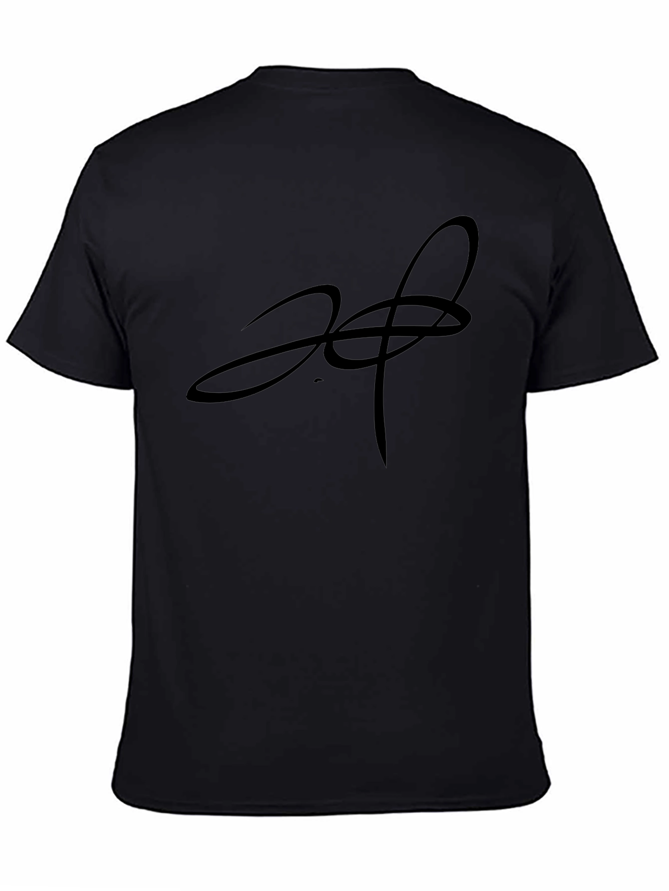 Abstract Graphic Print Black T-Shirt - Casual Style