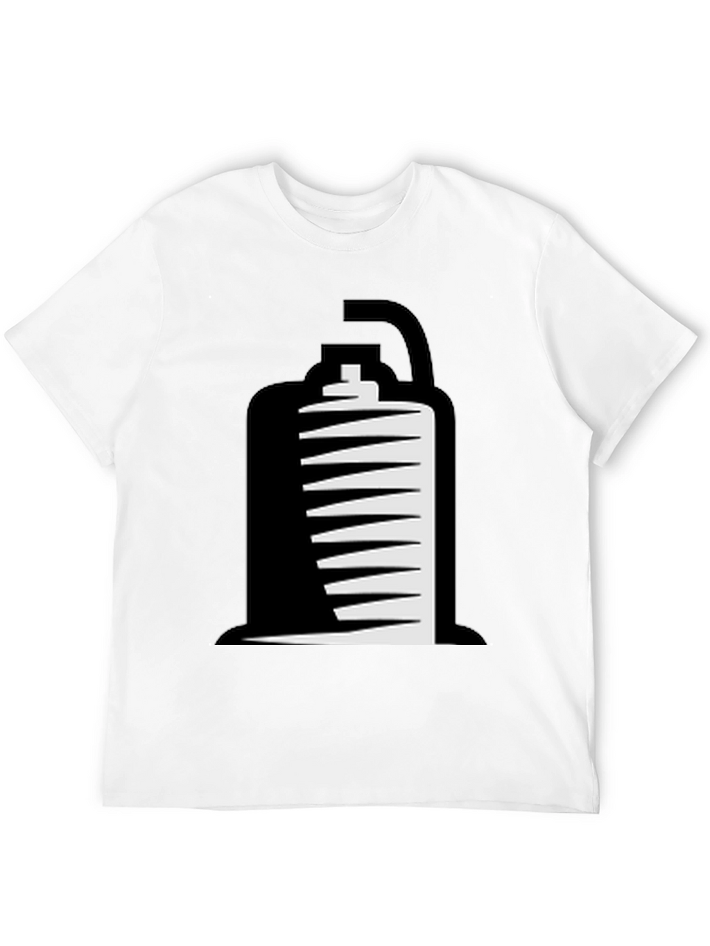 Black T-Shirt with Abstract Grenade Design