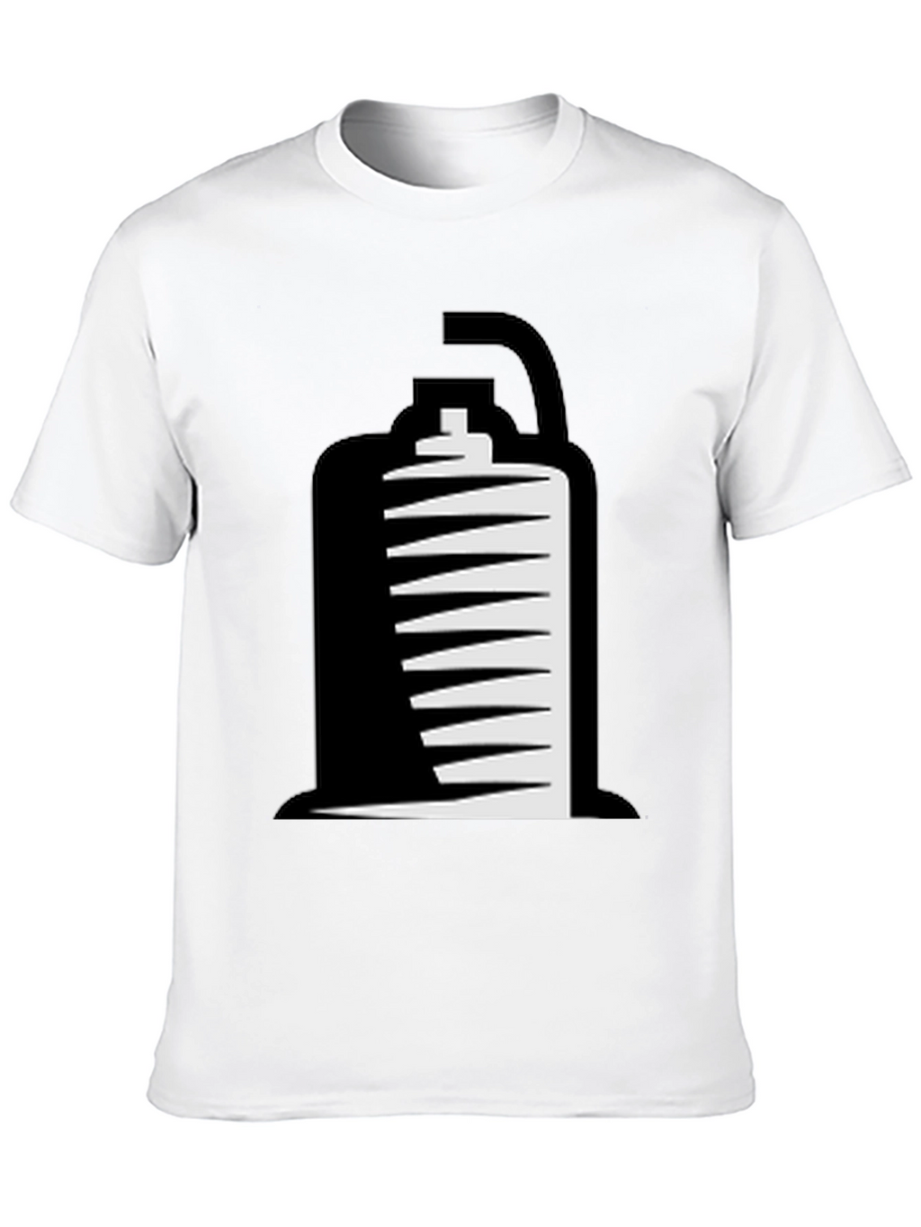 Black T-Shirt with Abstract Grenade Design