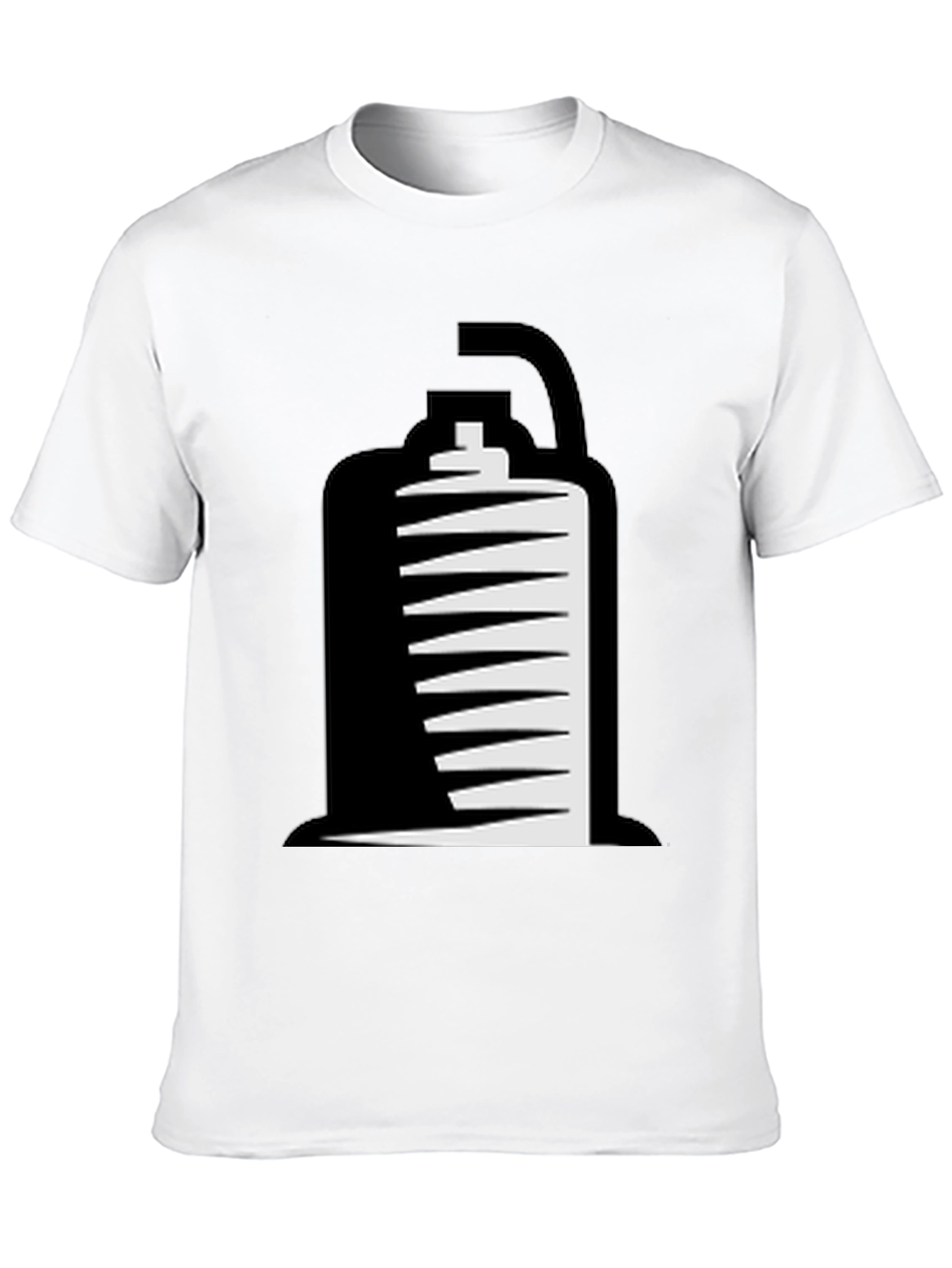 Black T-Shirt with Abstract Grenade Design