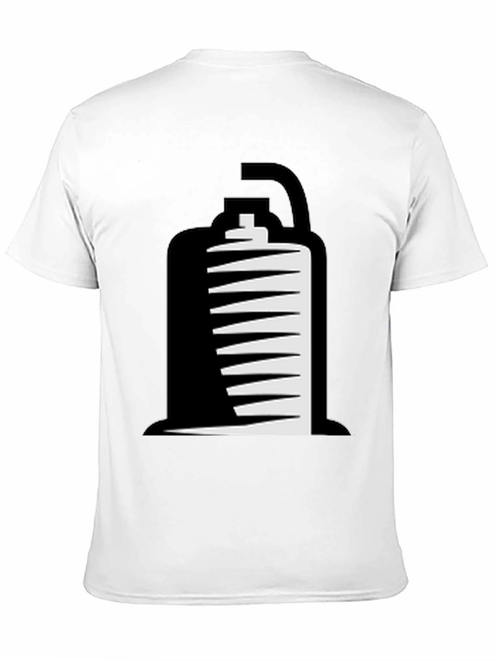 Black T-Shirt with Abstract Grenade Design