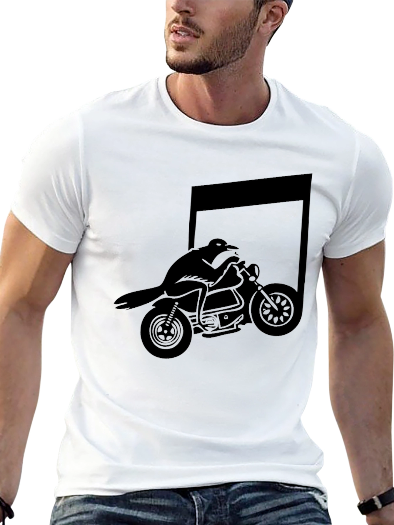Raven Rider Graphic Tee - Mens Black T-Shirt