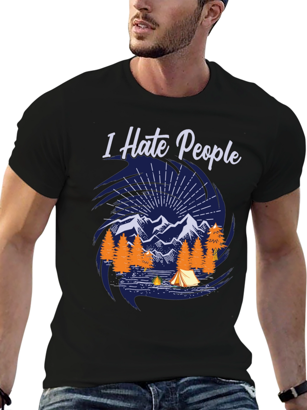 I Hate People Camping Graphic Tee