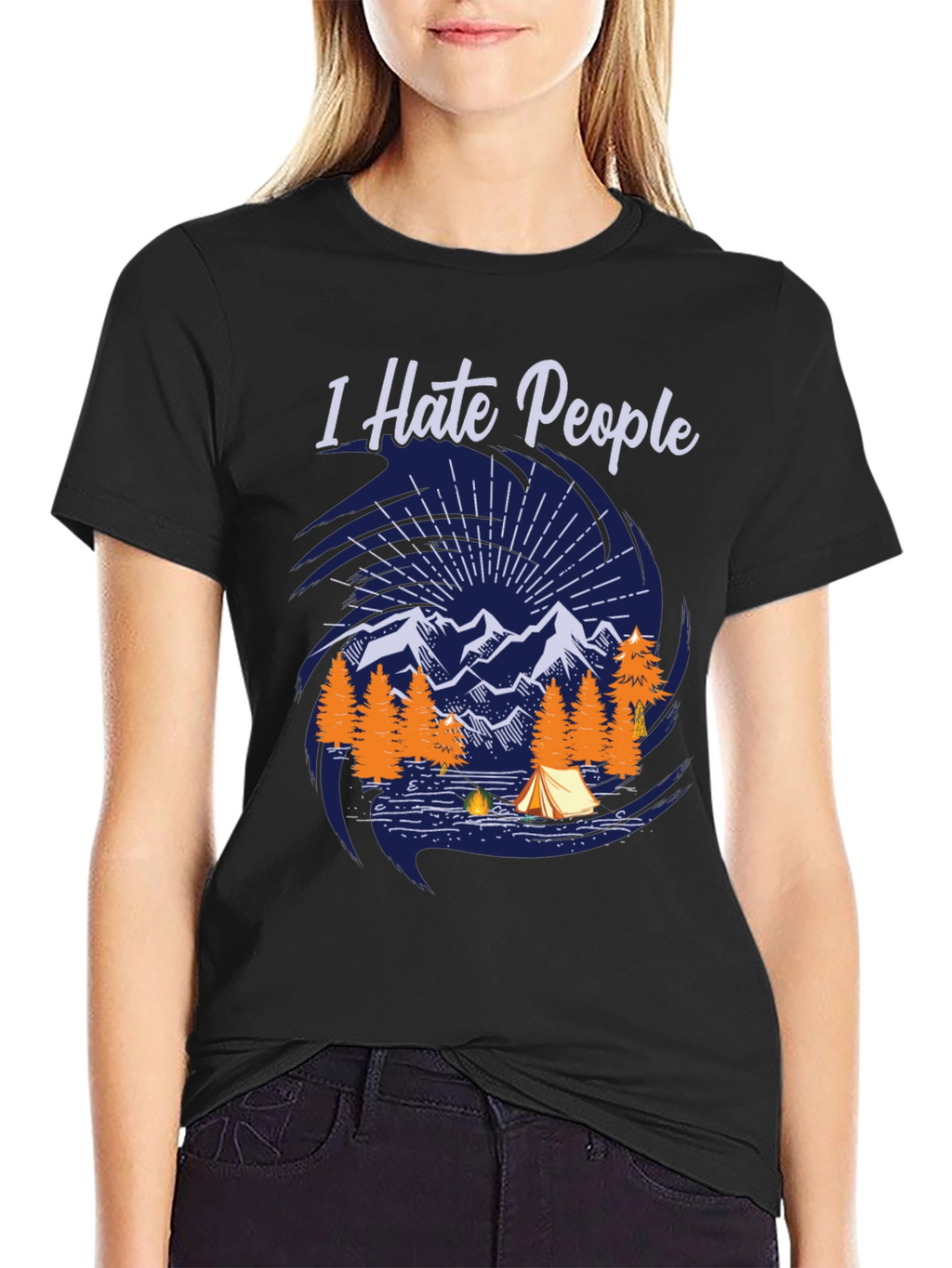 I Hate People Camping Graphic Tee