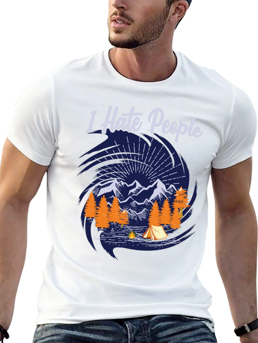 I Hate People Camping Graphic Tee
