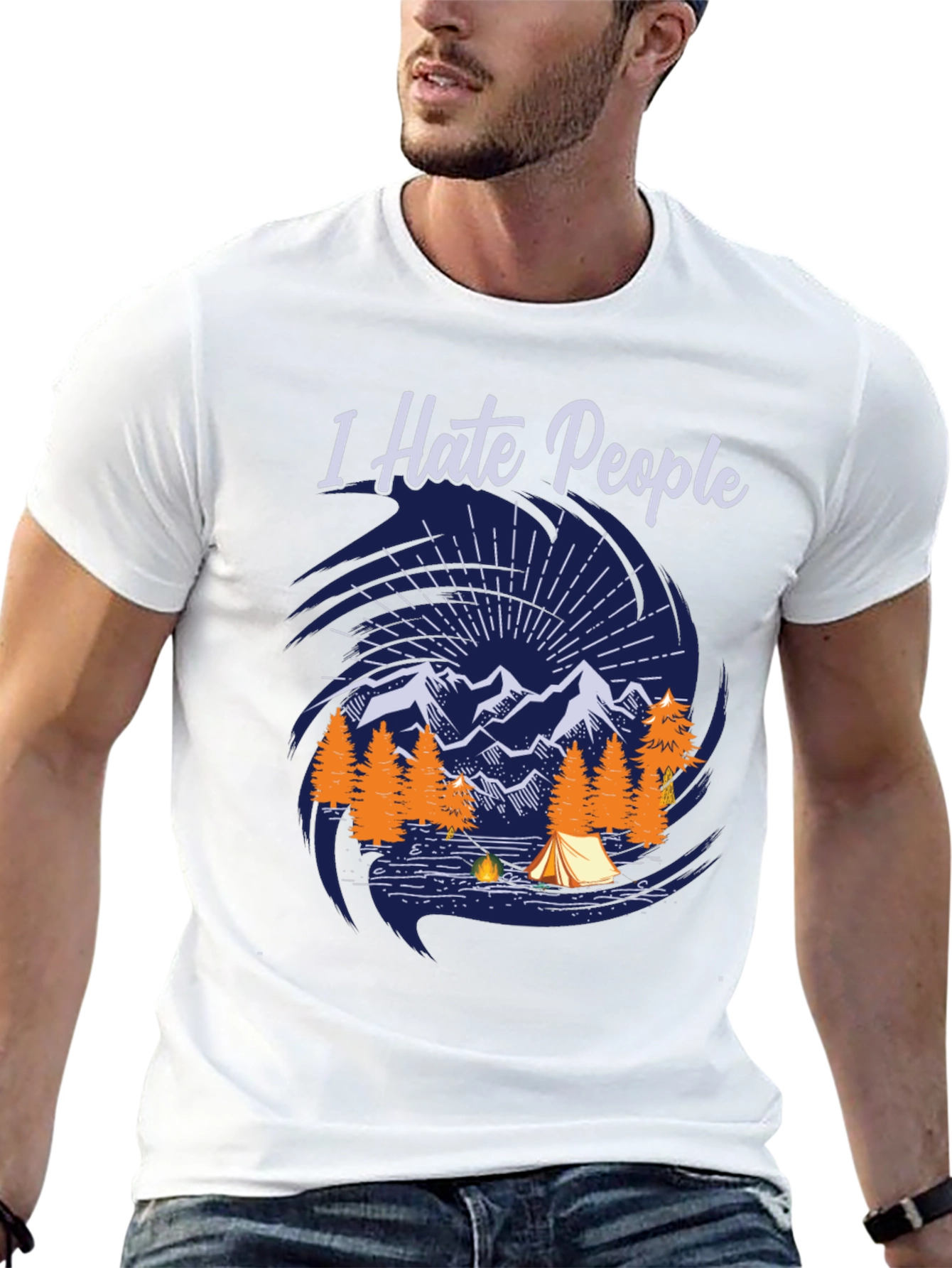 I Hate People Camping Graphic Tee