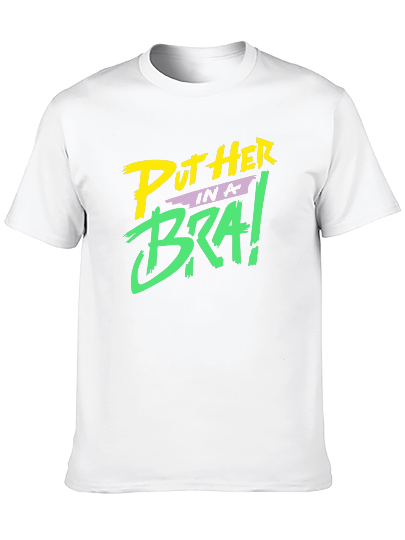 Put Her in a Bra! Black Graphic Tee
