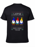 Lefse Rolling Team Gnome Christmas T-Shirt