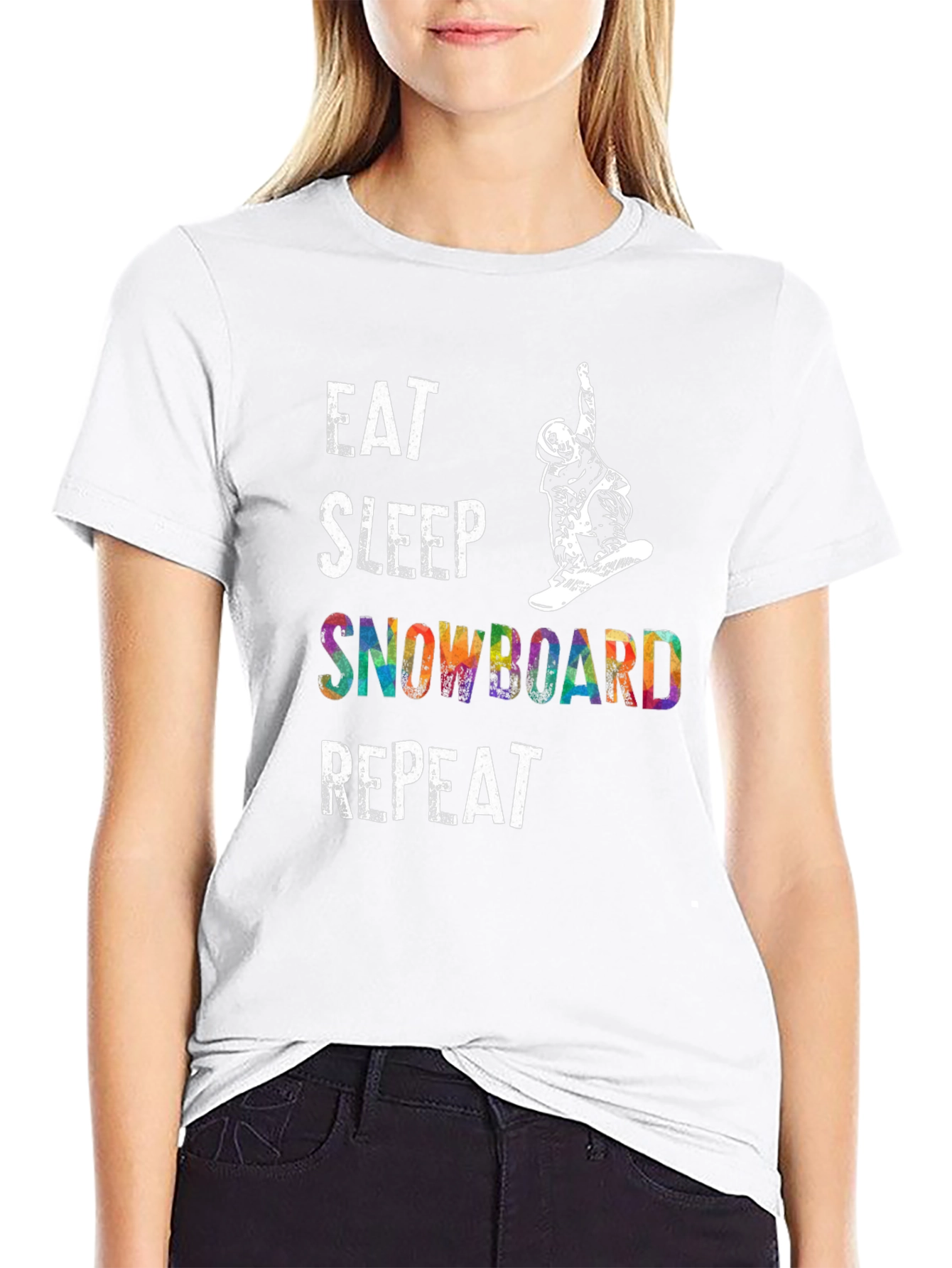 Eat Sleep Snowboard Repeat Graphic Tee