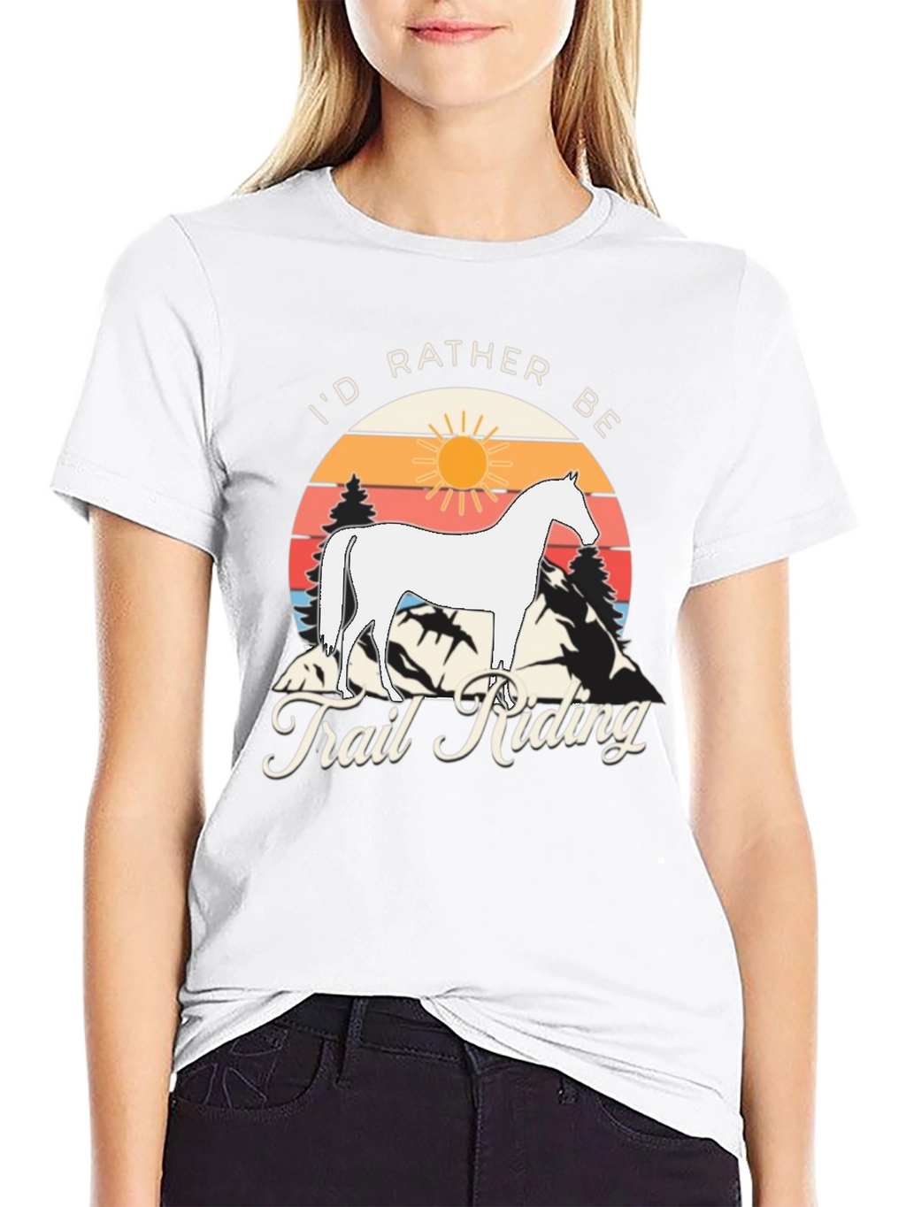 Id Rather Be Trail Riding T-Shirt
