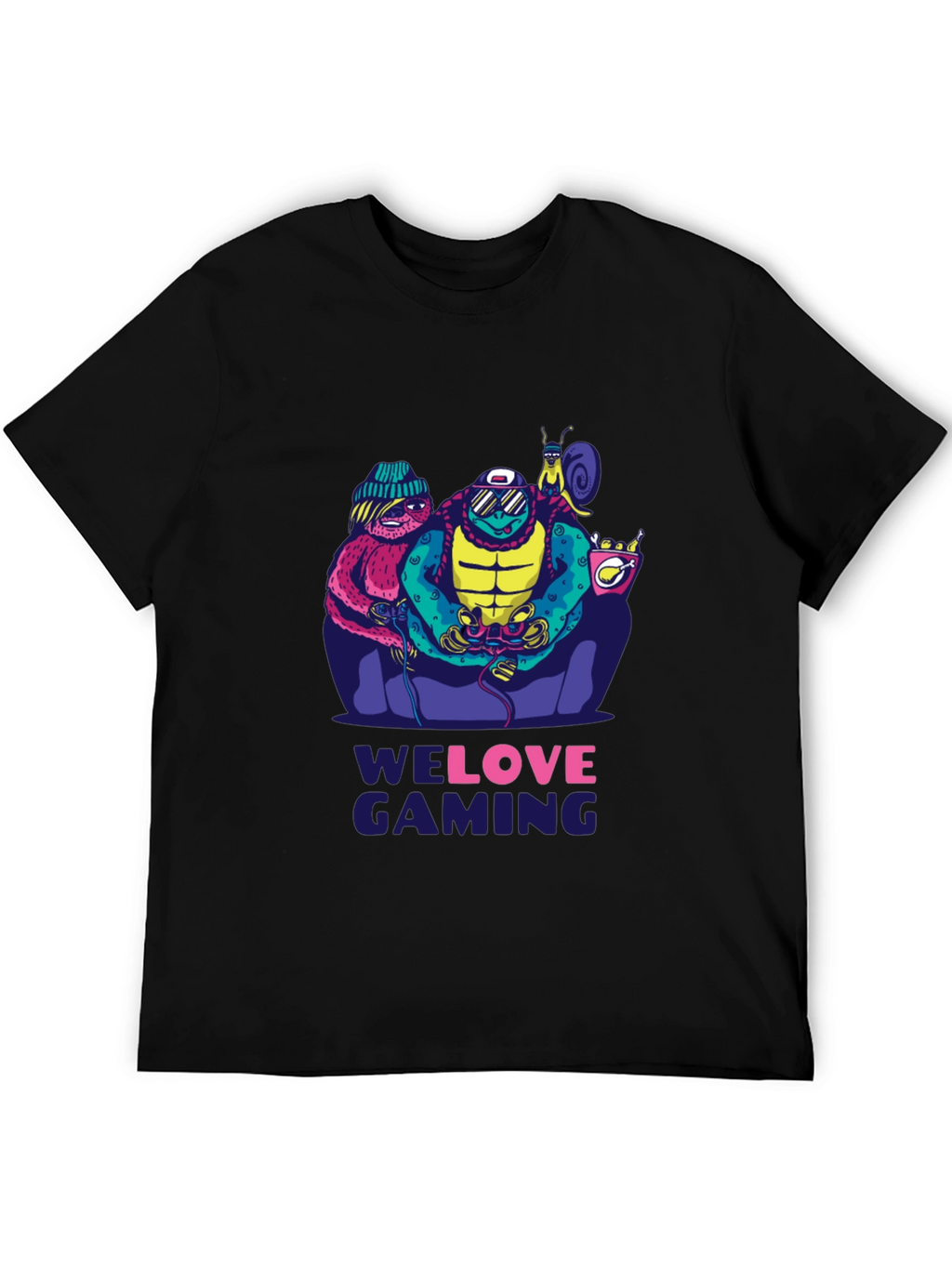 Gamer Squad Black T-Shirt - We Love Gaming Design