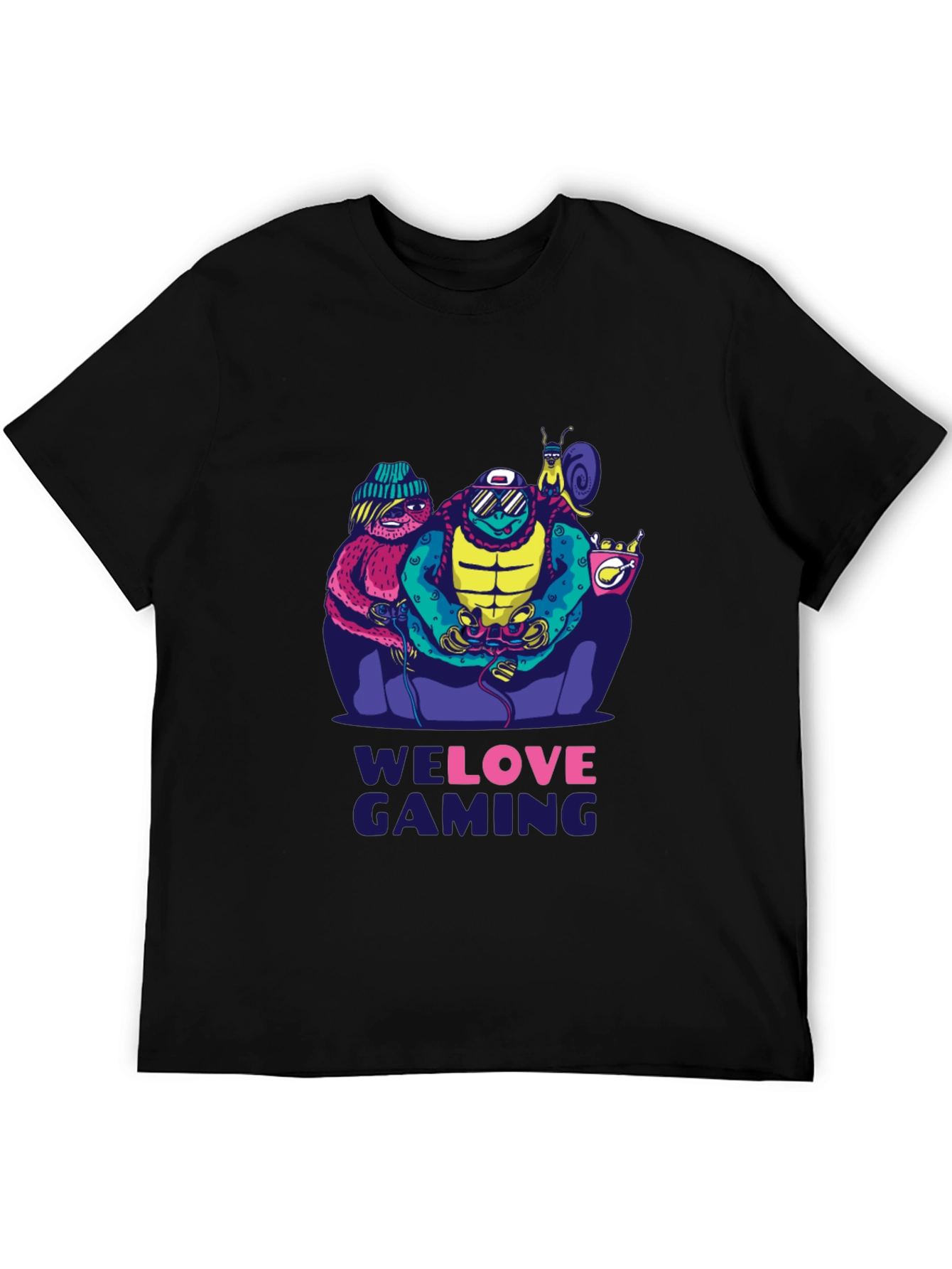 Gamer Squad Black T-Shirt - We Love Gaming Design