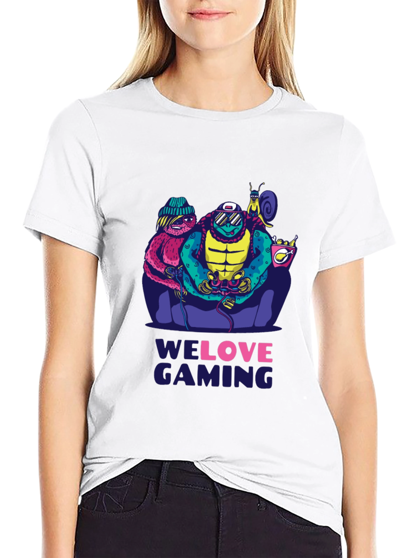 Gamer Squad Black T-Shirt - We Love Gaming Design