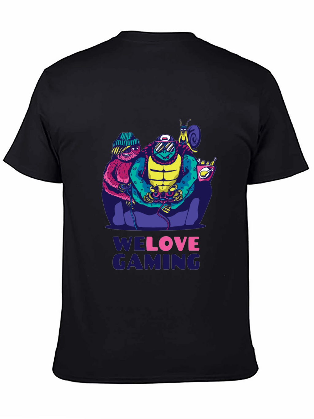 Gamer Squad Black T-Shirt - We Love Gaming Design