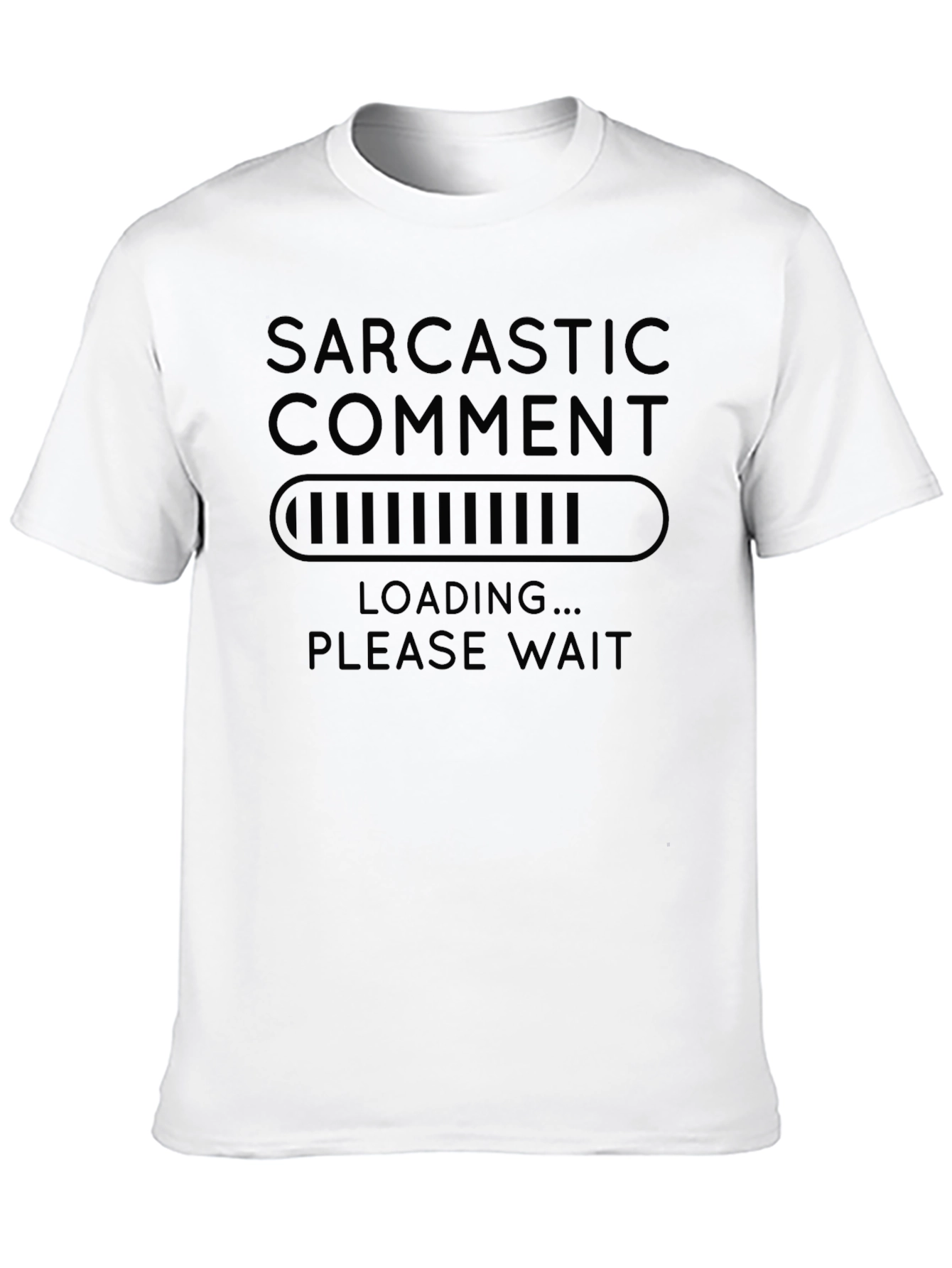 Sarcastic Comment Loading Graphic Tee - Black