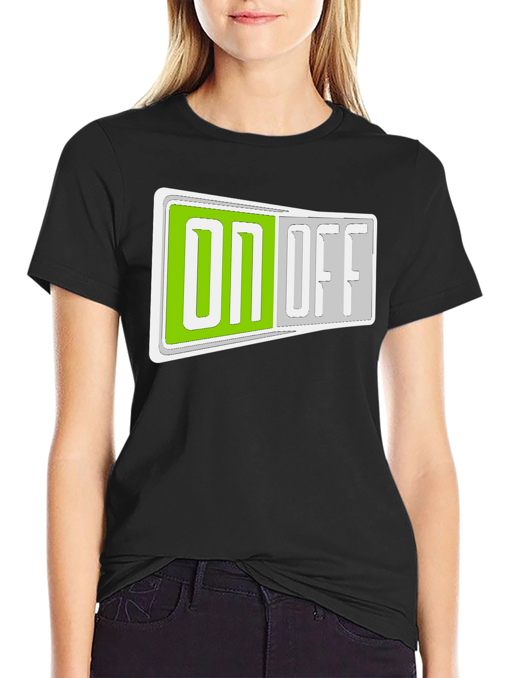 On/Off Toggle Graphic T-Shirt - Stylish Casual Wear