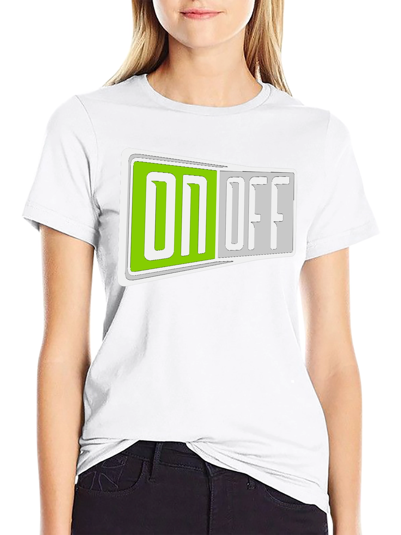 On/Off Toggle Graphic T-Shirt - Stylish Casual Wear