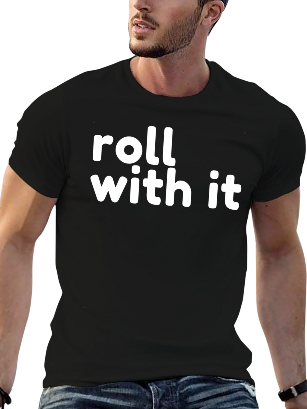 Roll With It Graphic Tee - Black