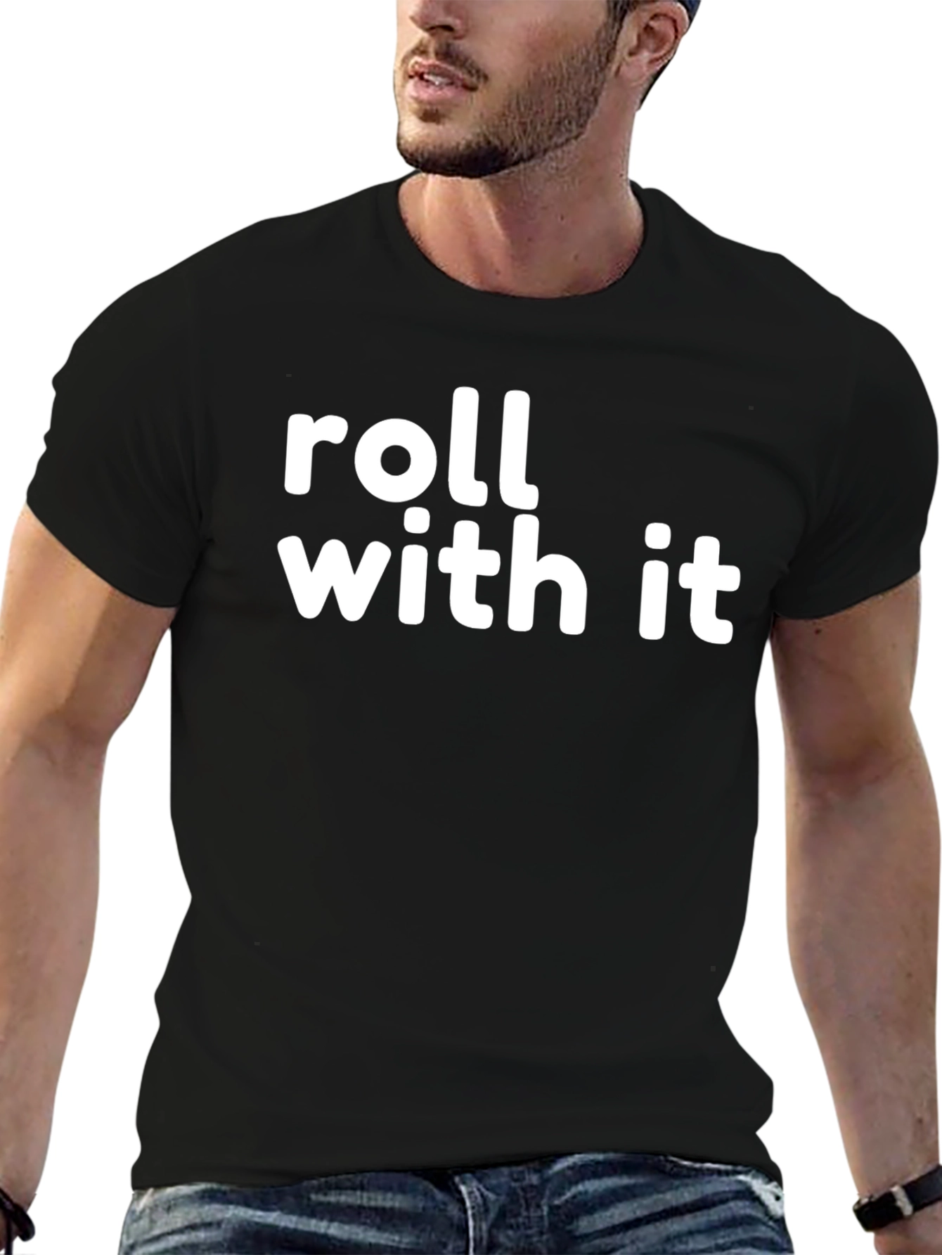 Roll With It Graphic Tee - Black