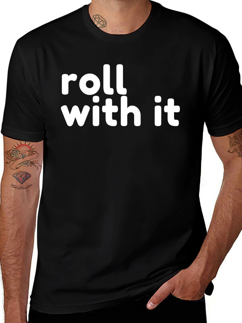 Roll With It Graphic Tee - Black