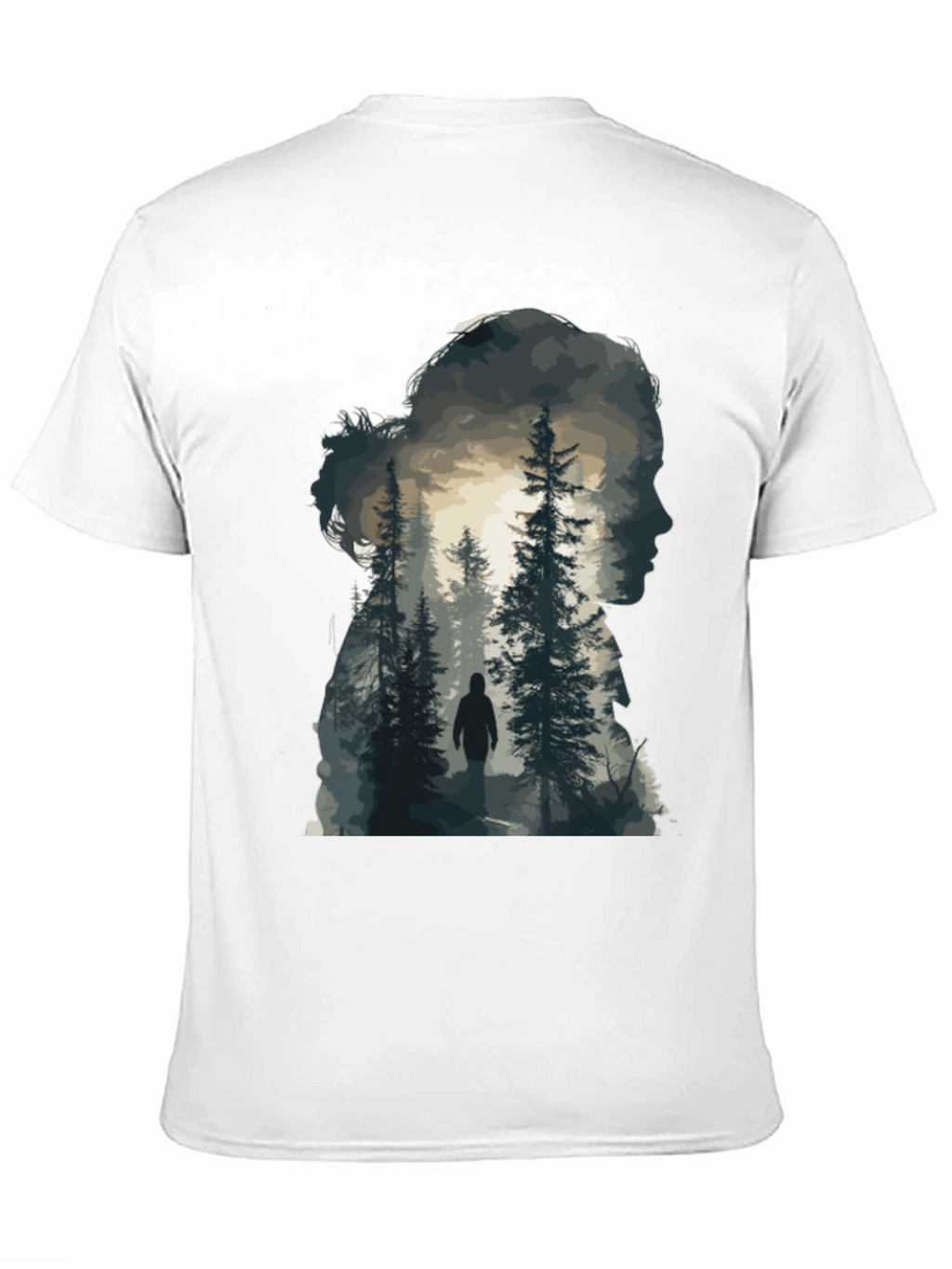 Nature Silhouette Graphic Tee - Black
