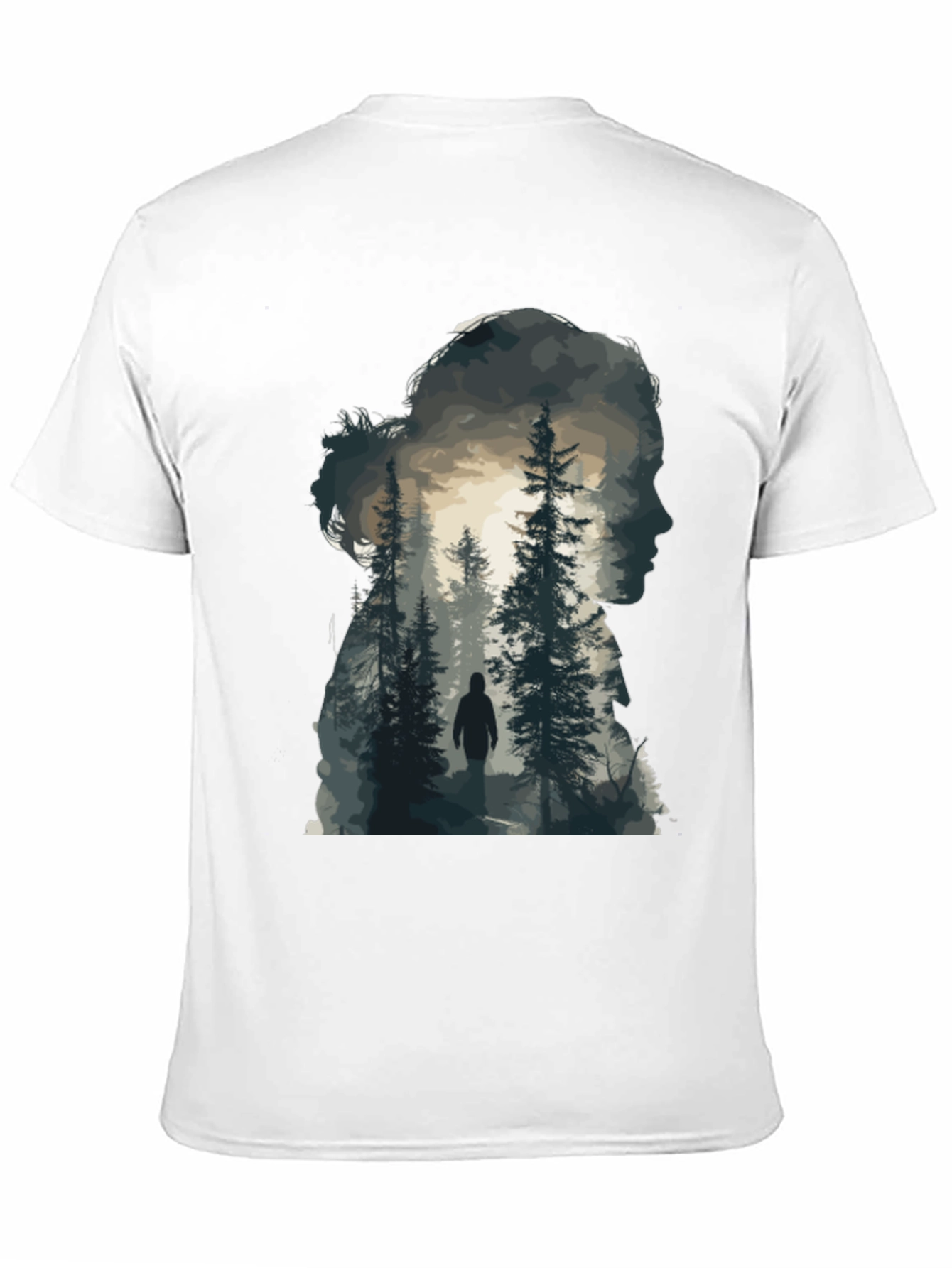 Nature Silhouette Graphic Tee - Black