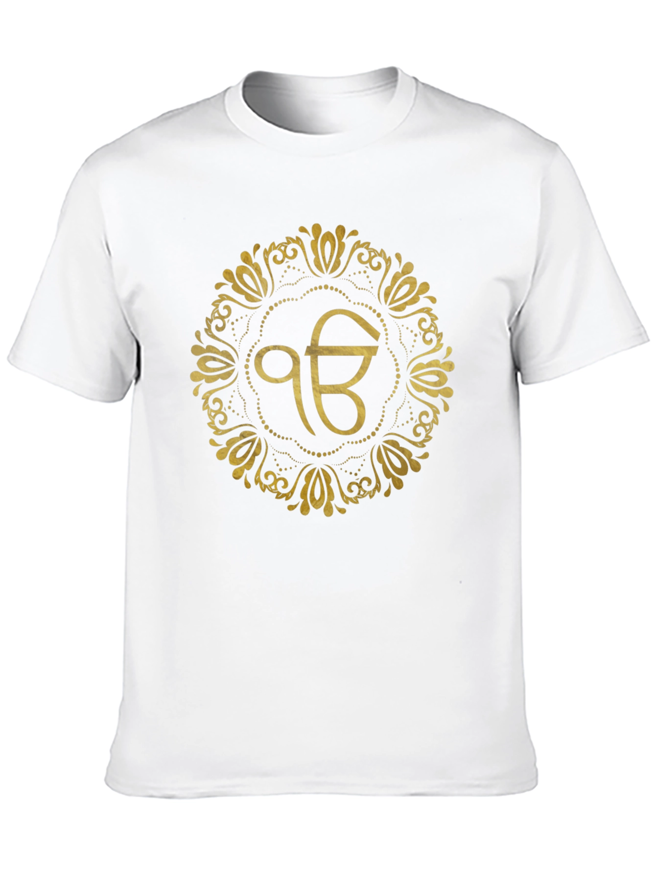 Ek Onkar Gold Print Black T-Shirt