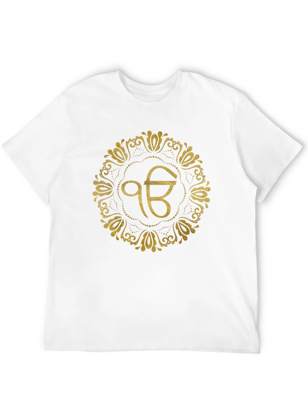 Ek Onkar Gold Print Black T-Shirt