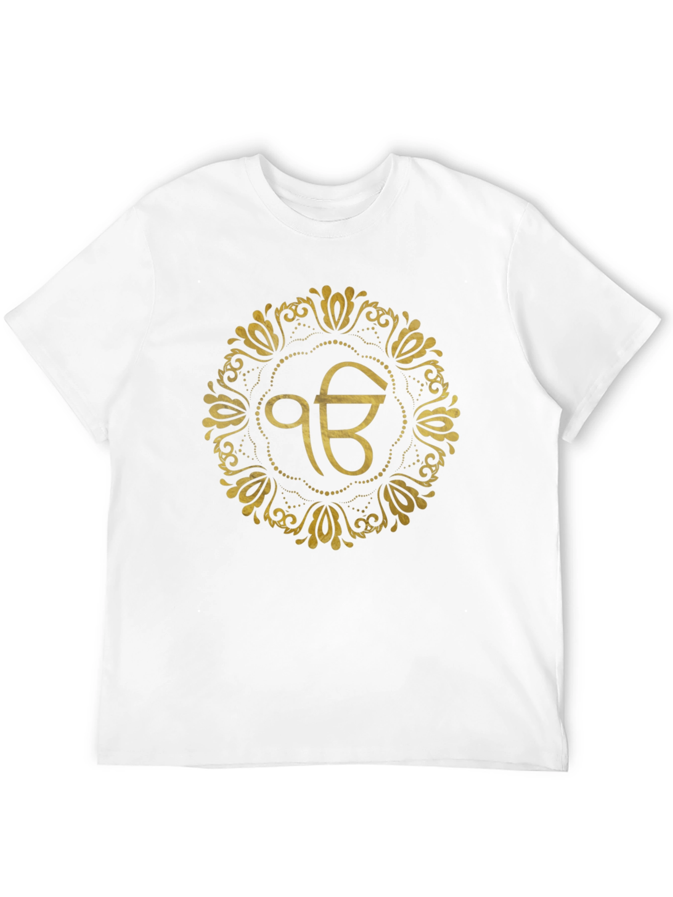 Ek Onkar Gold Print Black T-Shirt
