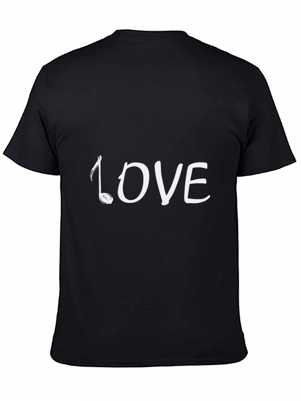 Love Music Note Black T-Shirt