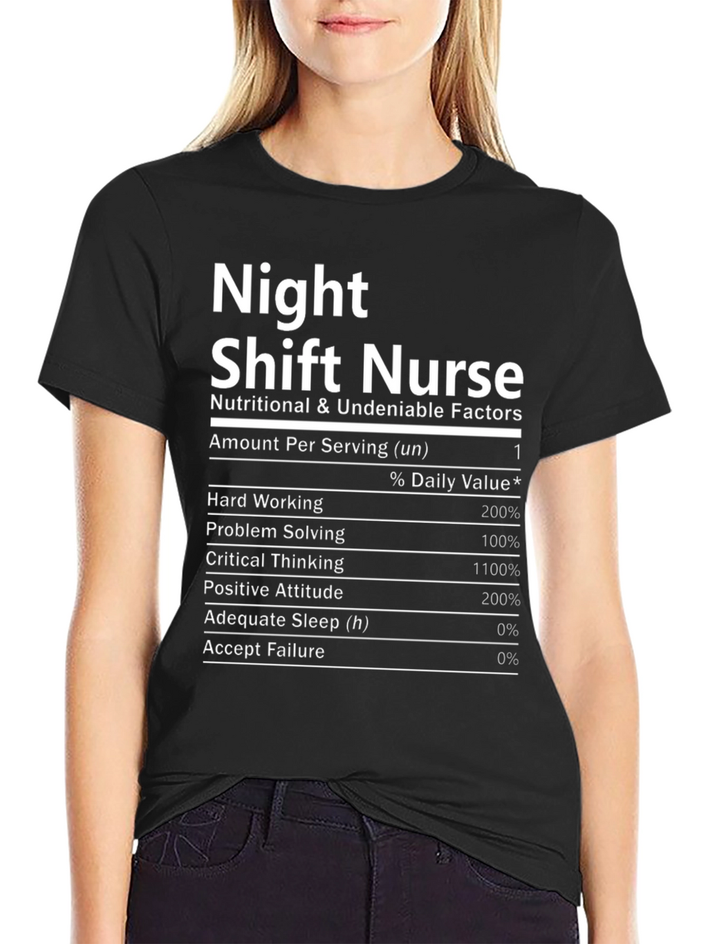 Night Shift Nurse Nutrition Facts T-Shirt