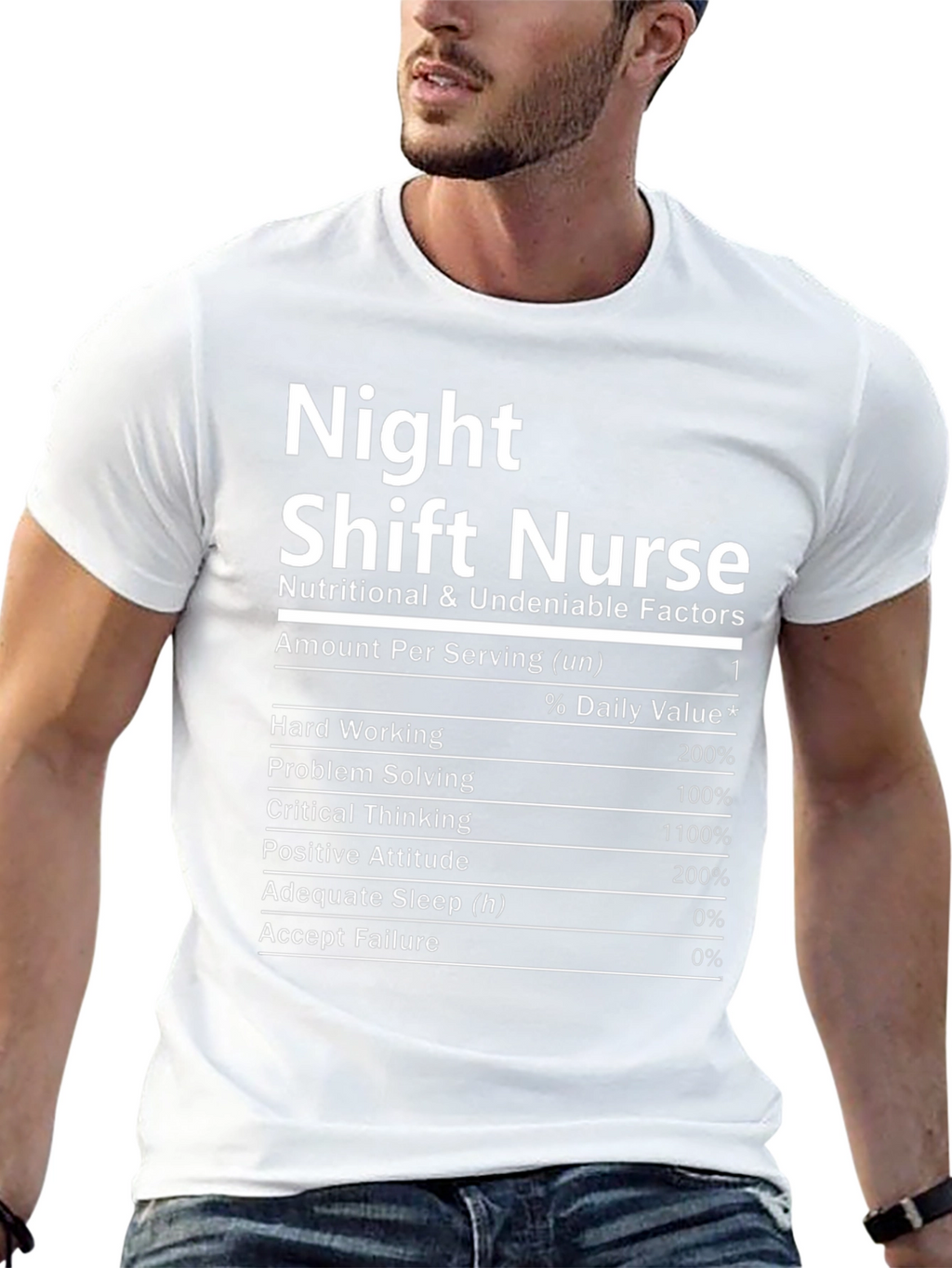 Night Shift Nurse Nutrition Facts T-Shirt
