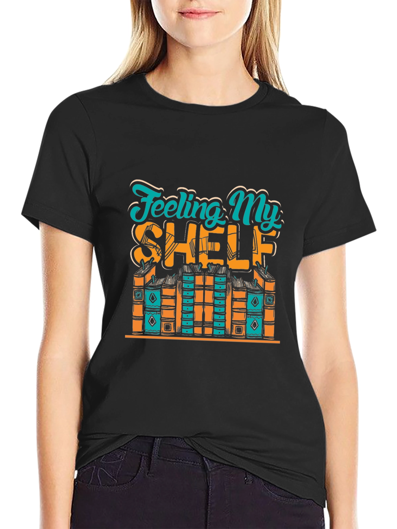 Feeling My Shelf Novelty Graphic T-Shirt