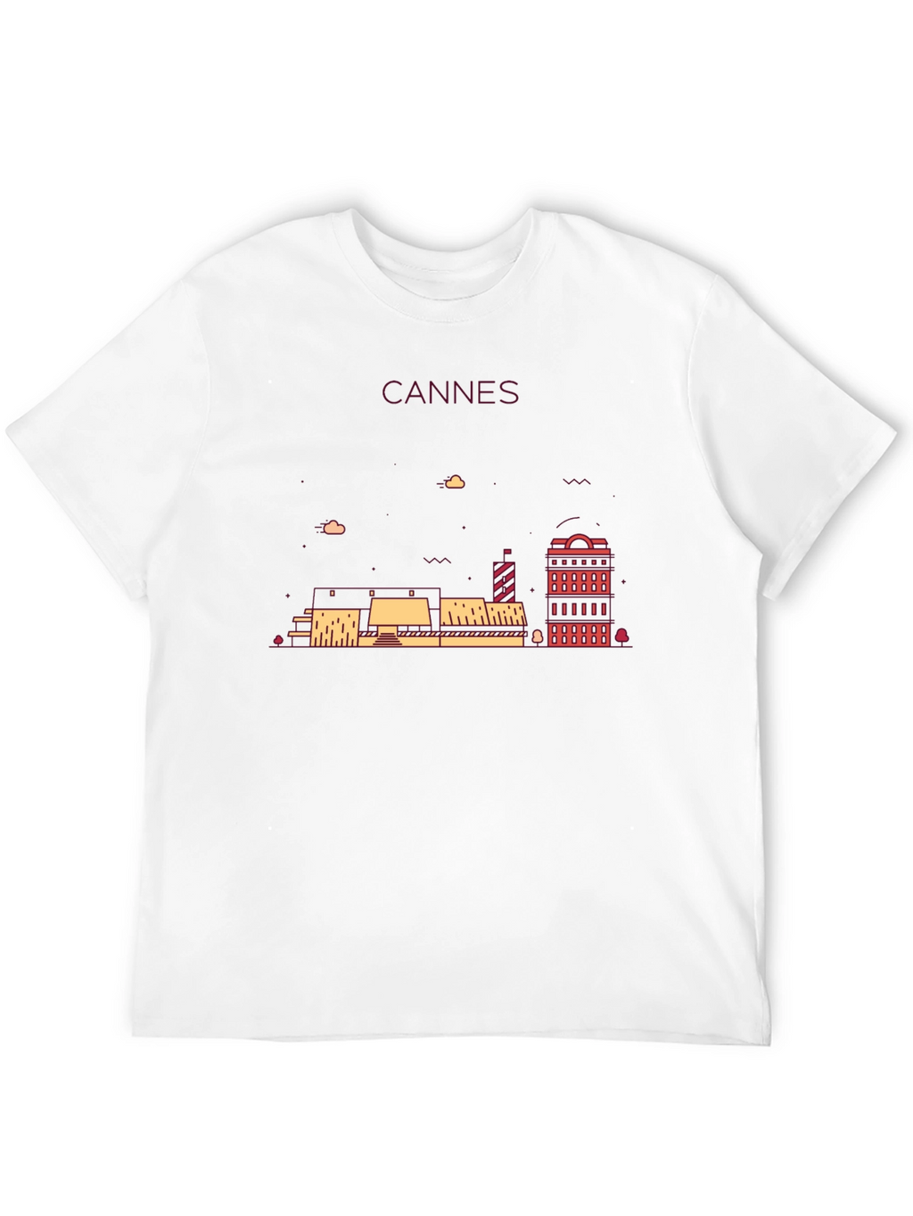 Cannes Skyline Graphic Tee - Black