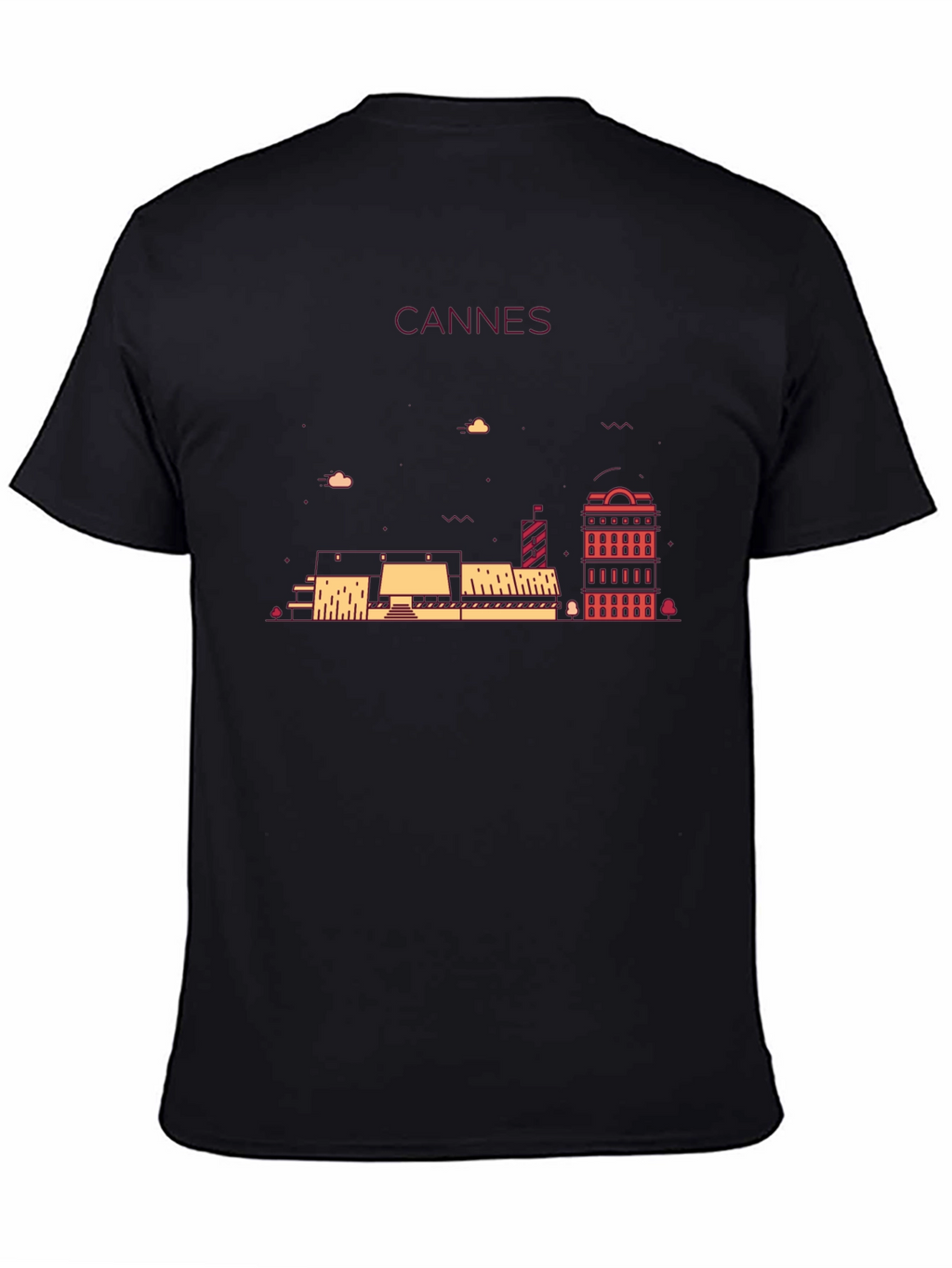 Cannes Skyline Graphic Tee - Black