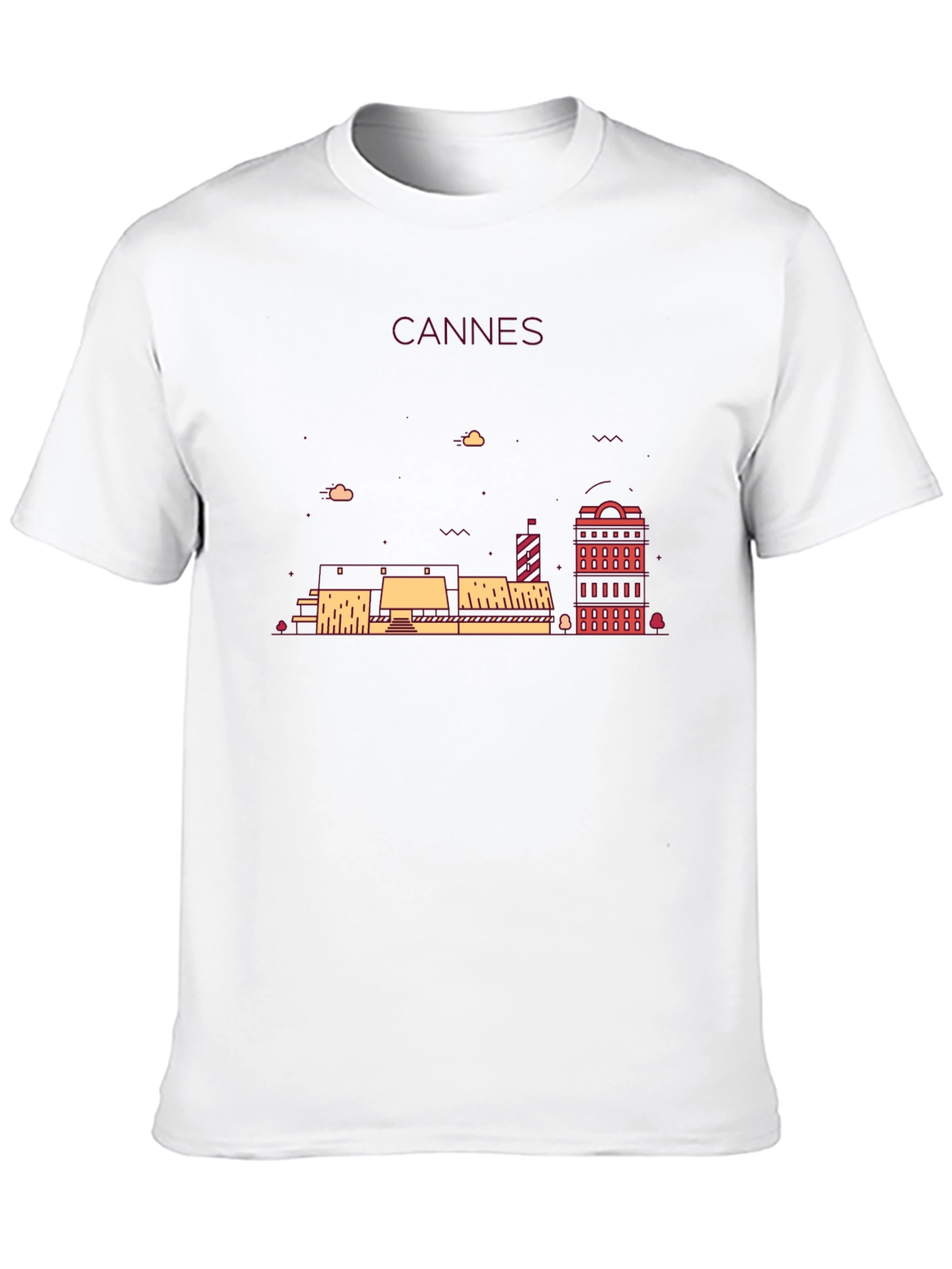 Cannes Skyline Graphic Tee - Black