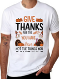 Give Thanks T-Shirt: Thanksgiving Graphic Tee