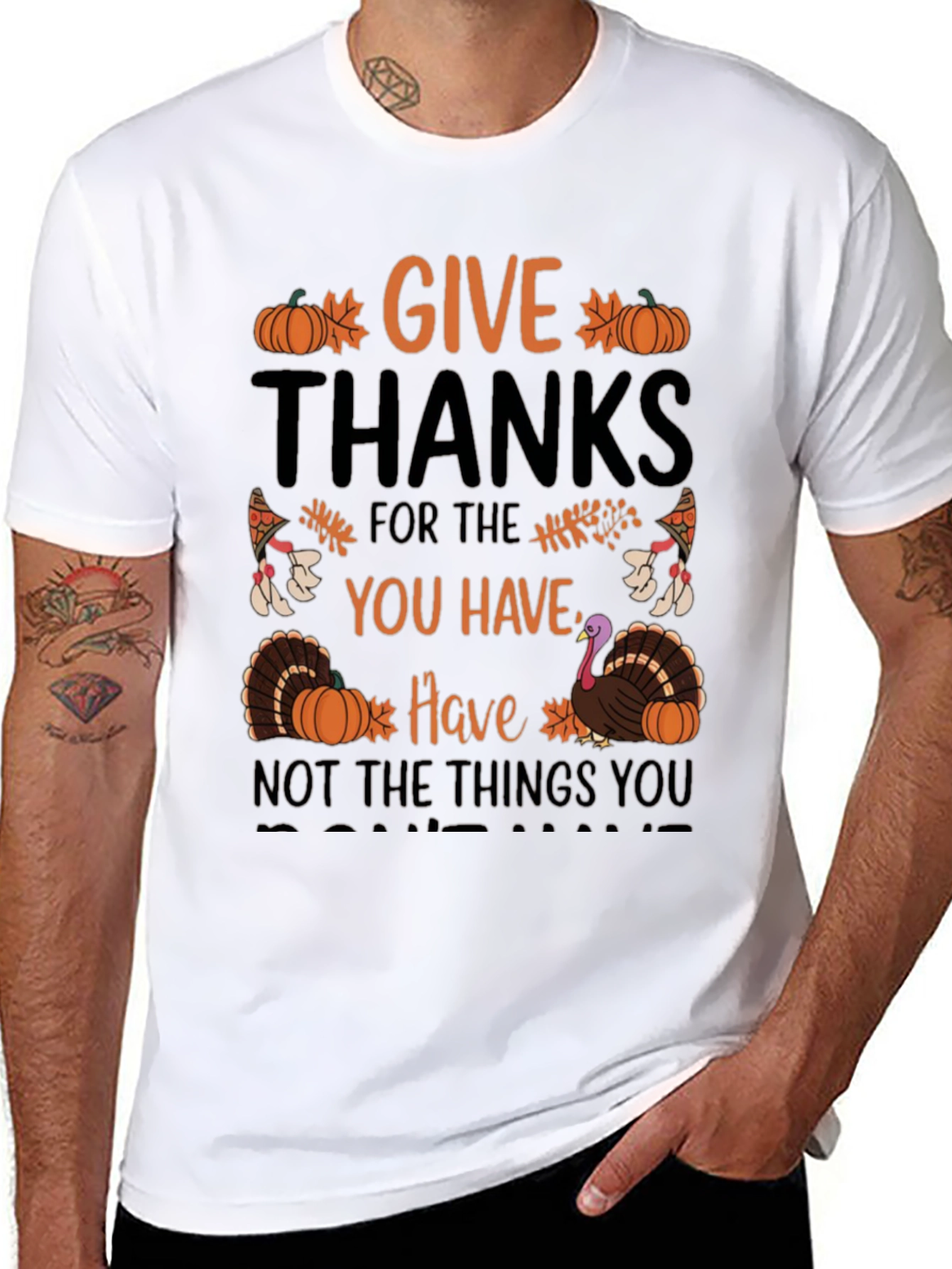 Give Thanks T-Shirt: Thanksgiving Graphic Tee