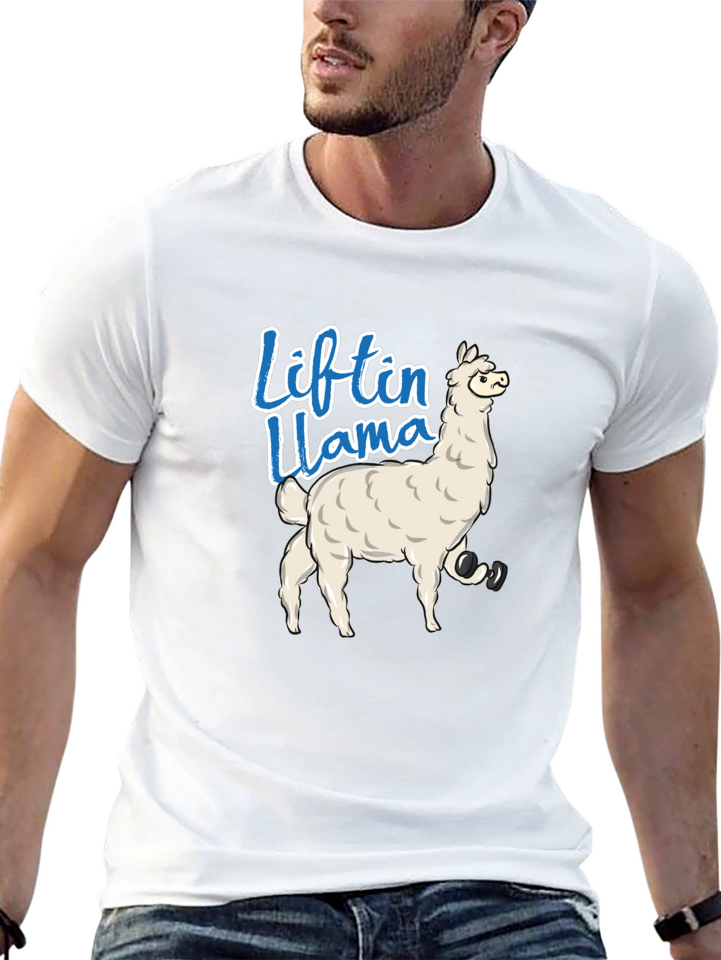 Liftin Llama Graphic T-Shirt
