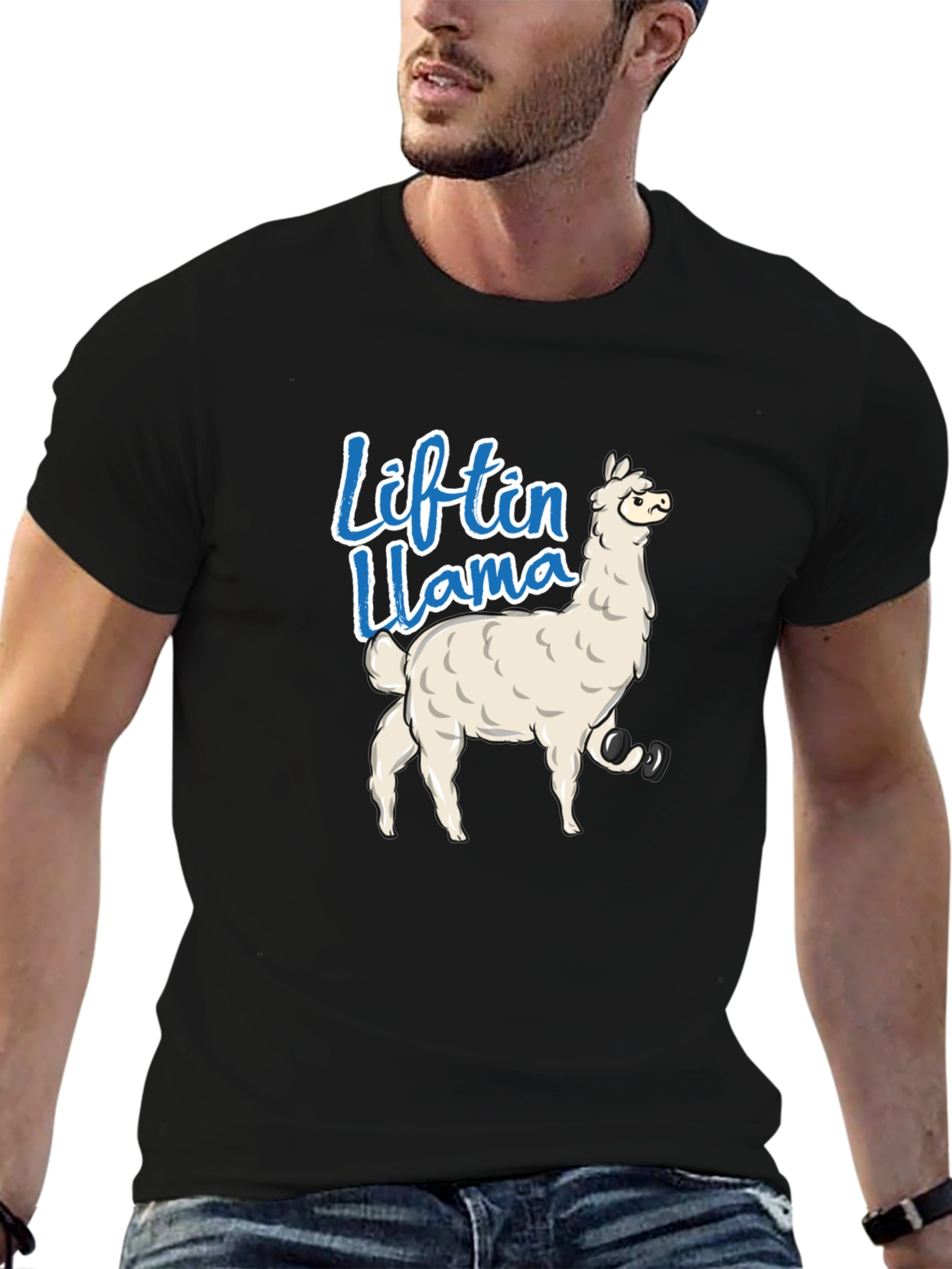 Liftin Llama Graphic T-Shirt