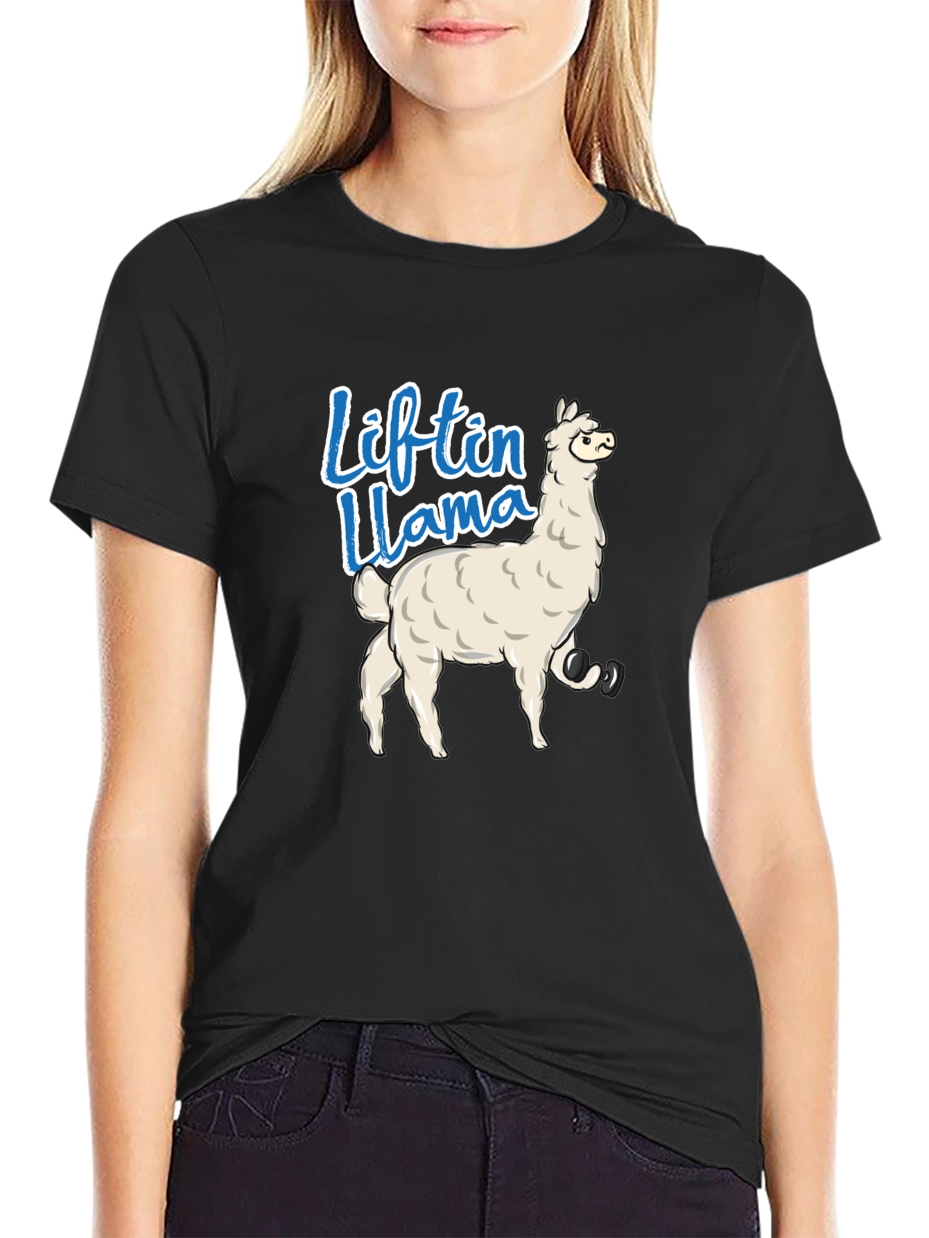 Liftin Llama Graphic T-Shirt