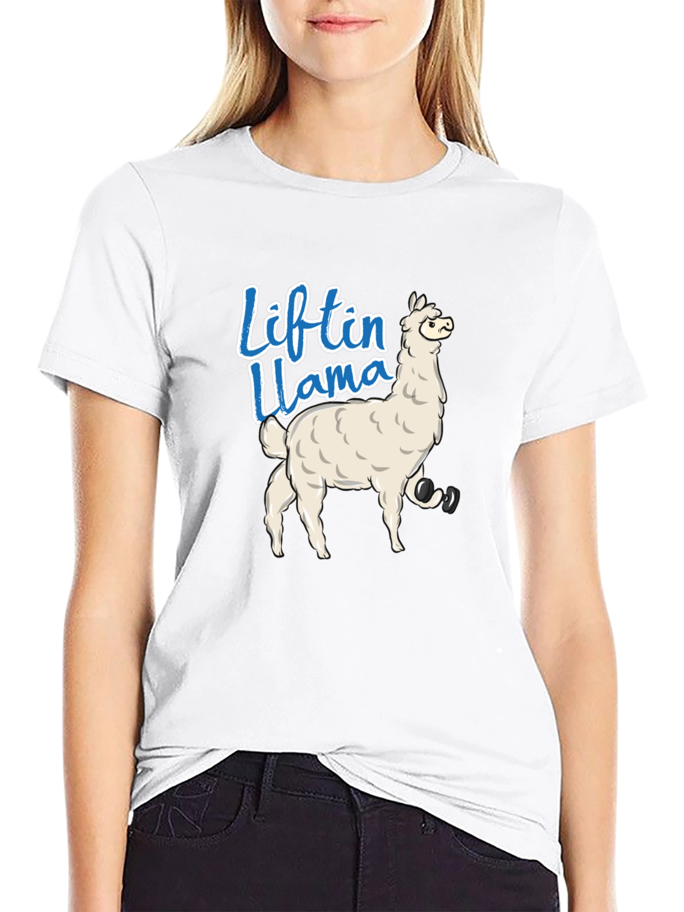 Liftin Llama Graphic T-Shirt