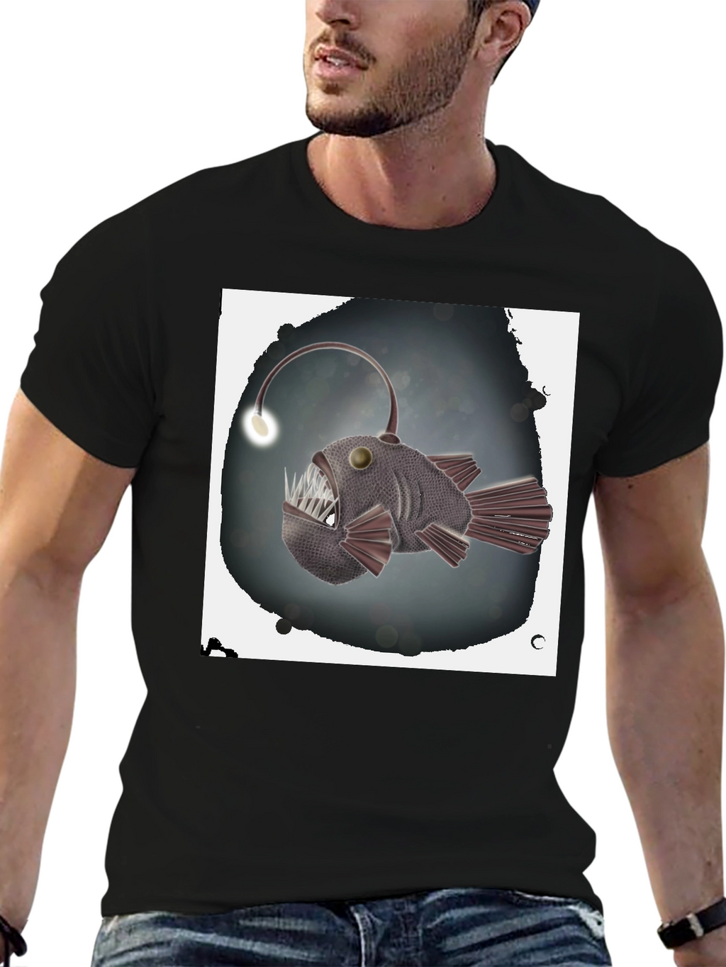 Anglerfish Graphic Tee - Unique Sea Creature Design