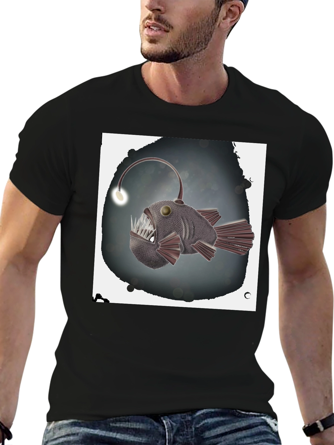 Anglerfish Graphic Tee - Unique Sea Creature Design
