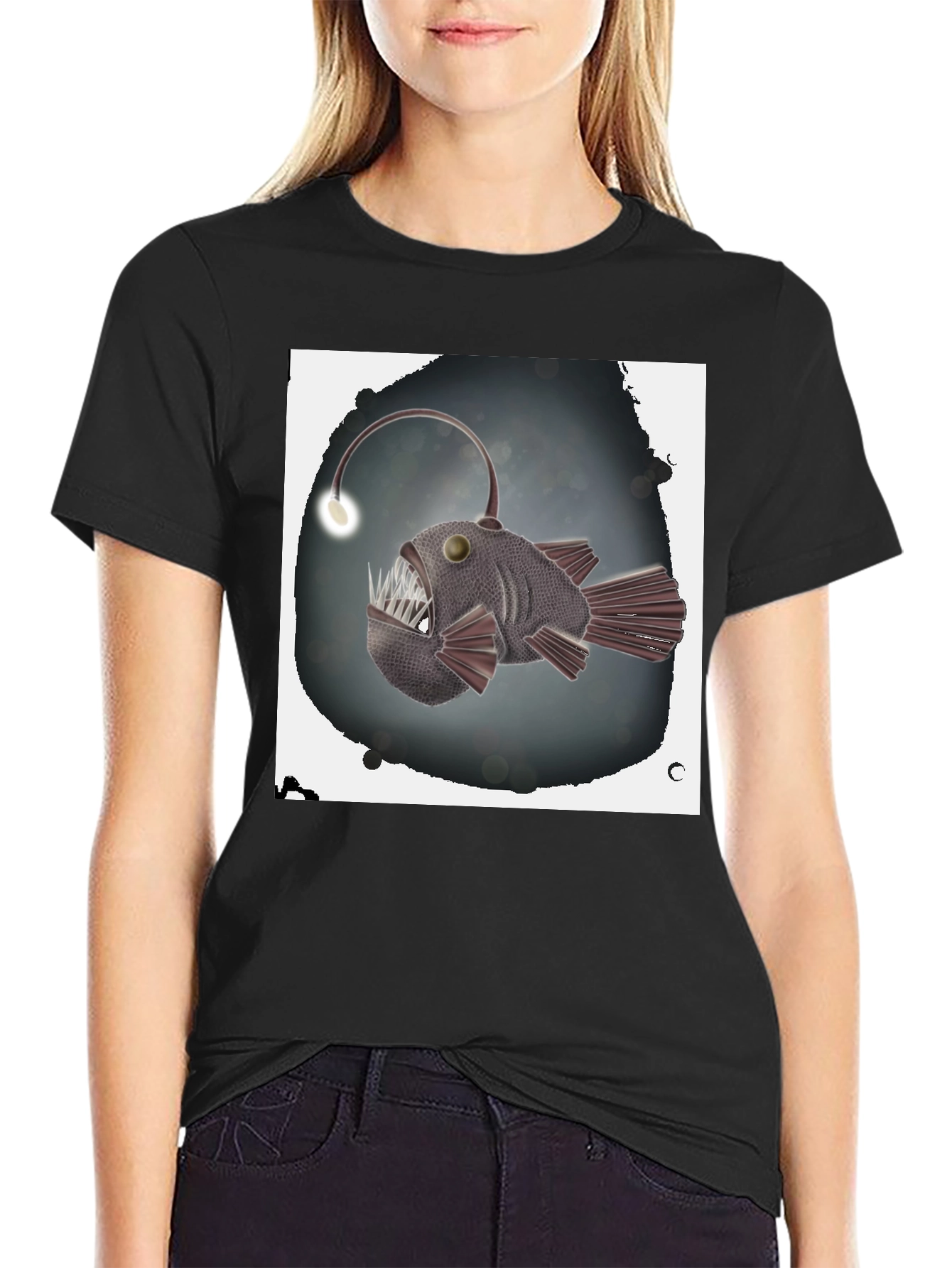 Anglerfish Graphic Tee - Unique Sea Creature Design